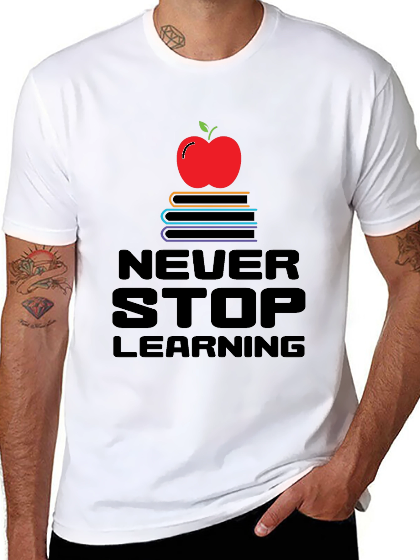 Never Stop Learning T-Shirt - Education Apparel