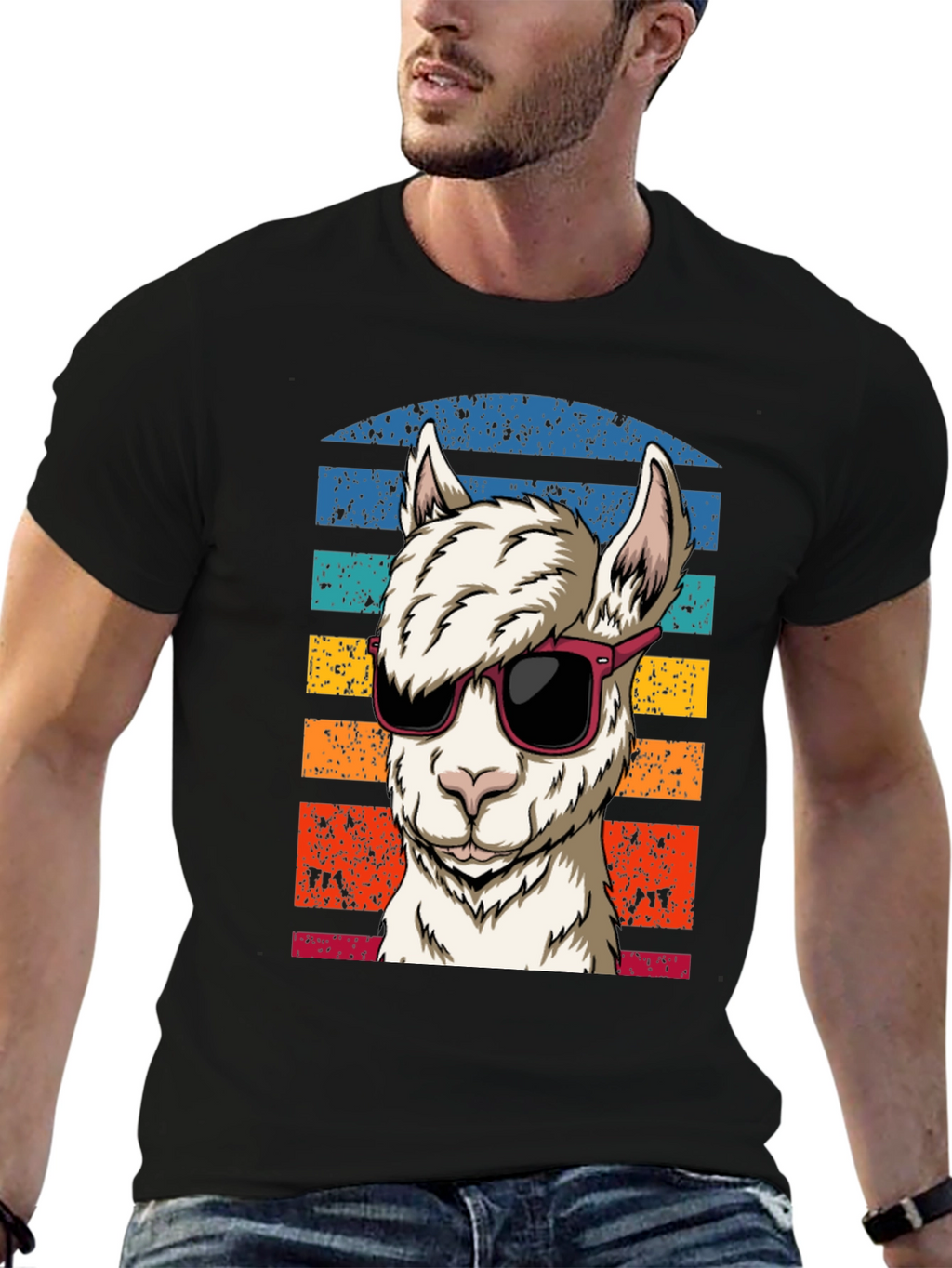 Cool Llama Graphic Tee - Retro Vibe