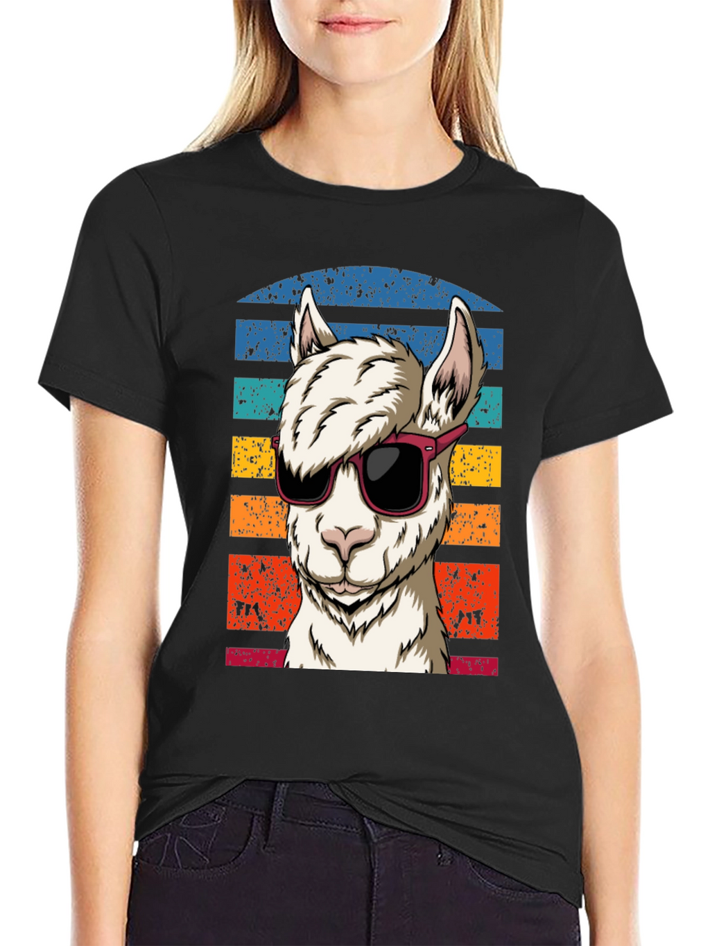 Cool Llama Graphic Tee - Retro Vibe