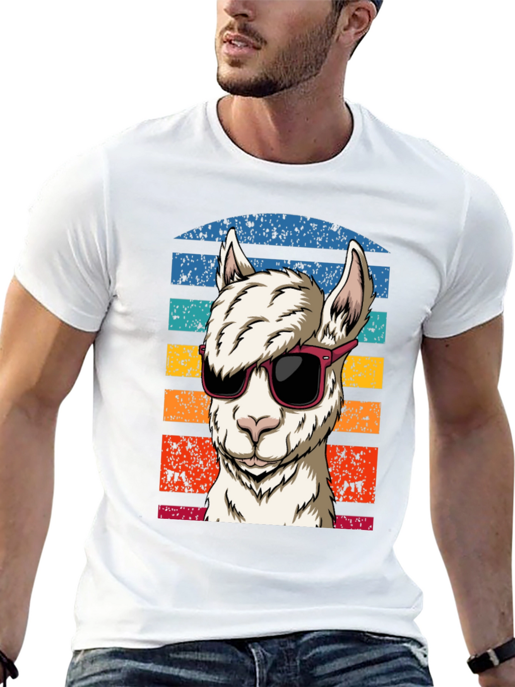 Cool Llama Graphic Tee - Retro Vibe