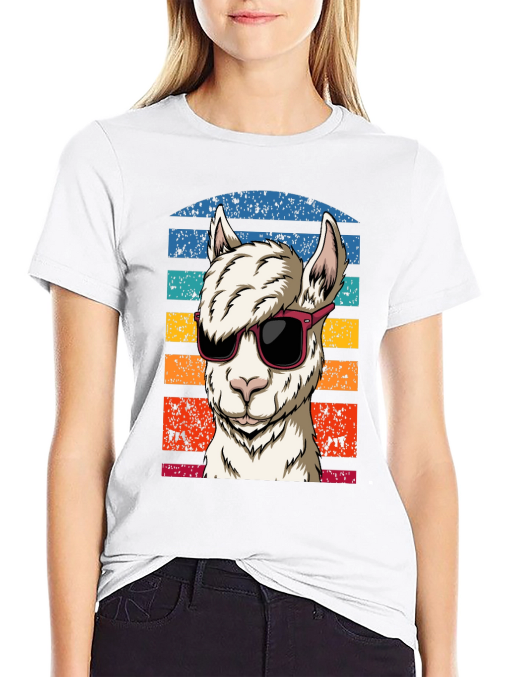 Cool Llama Graphic Tee - Retro Vibe