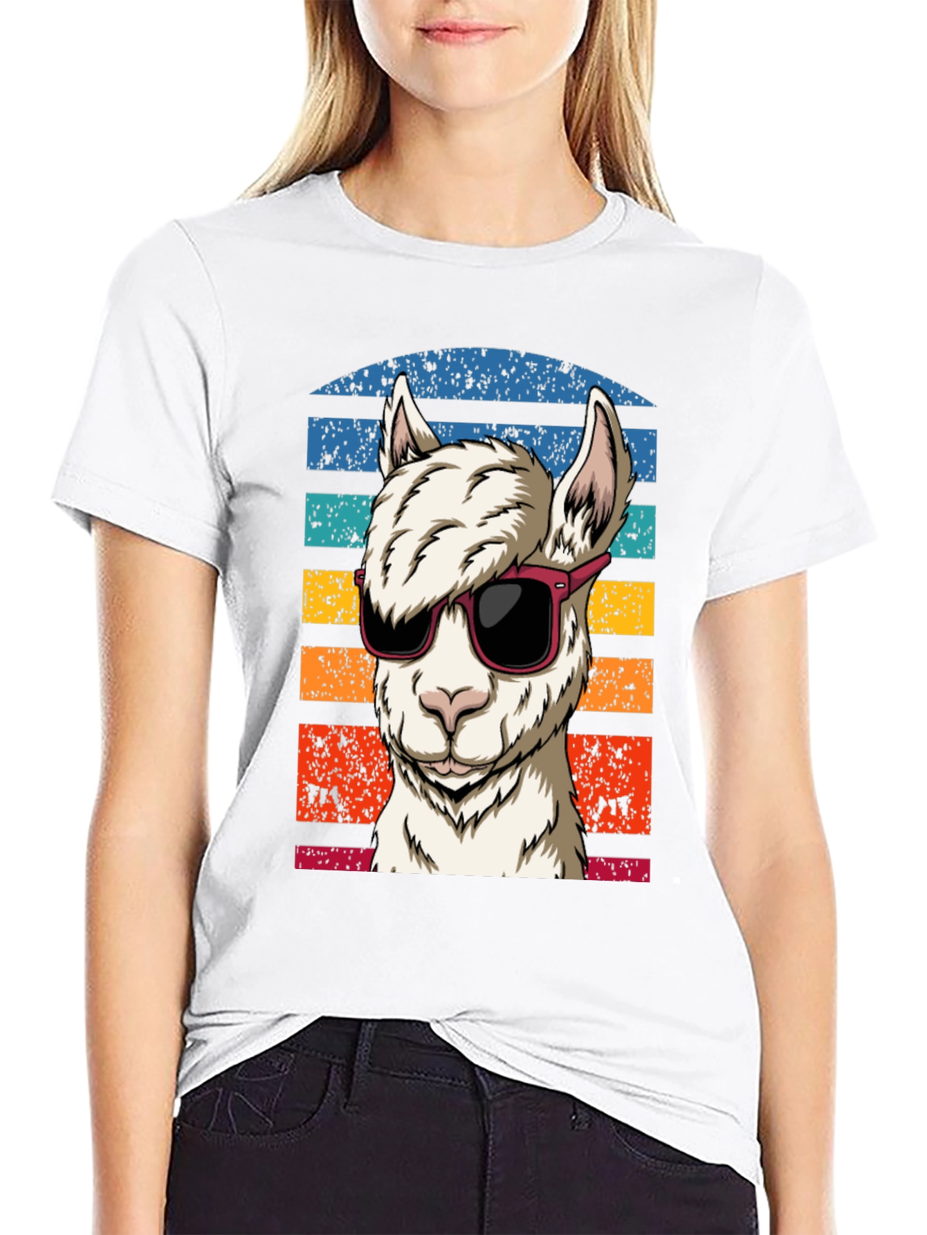Cool Llama Graphic Tee - Retro Vibe