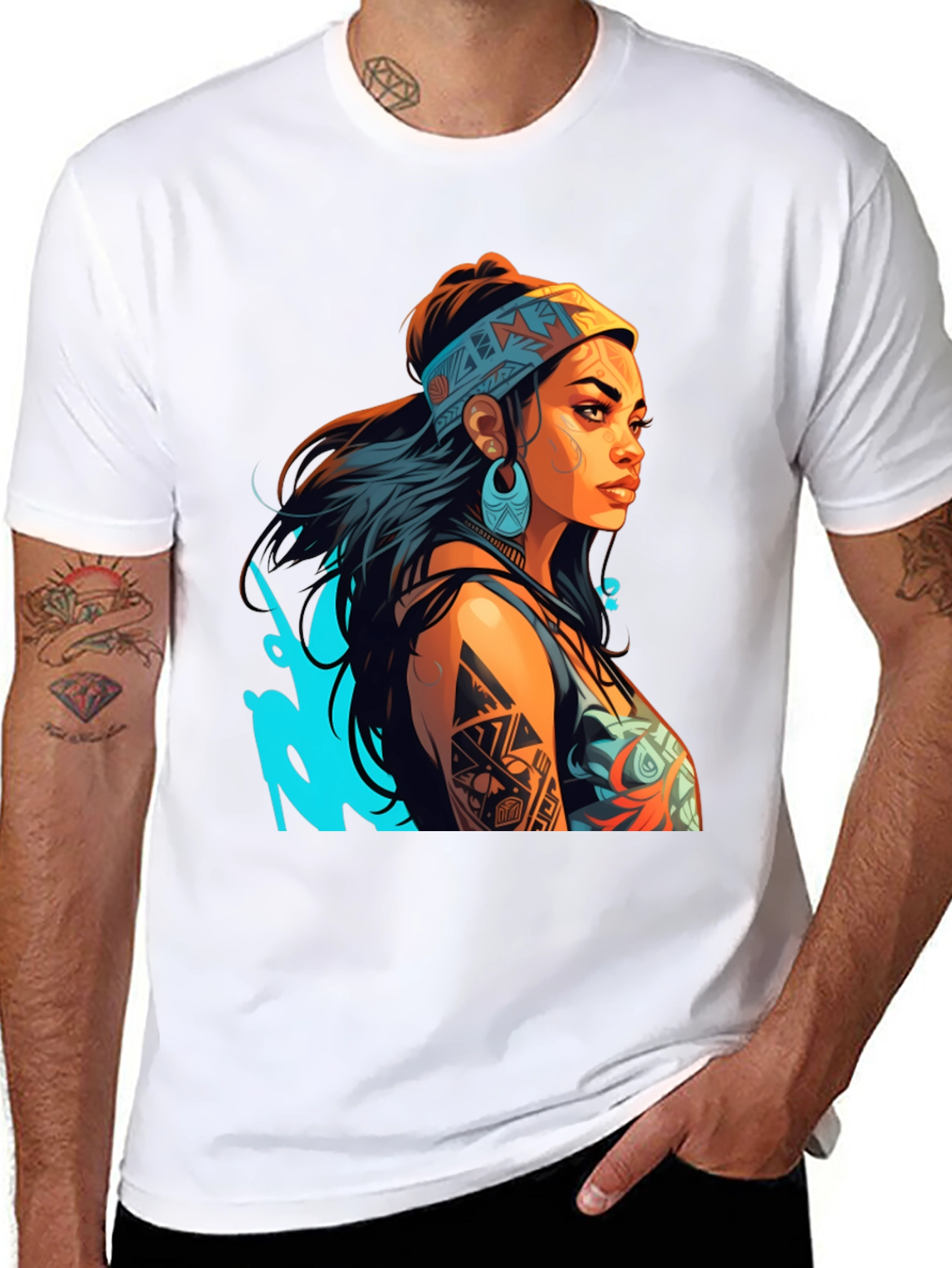 Tribal Tattoo Woman Graphic Tee - Stylish Unisex T-Shirt