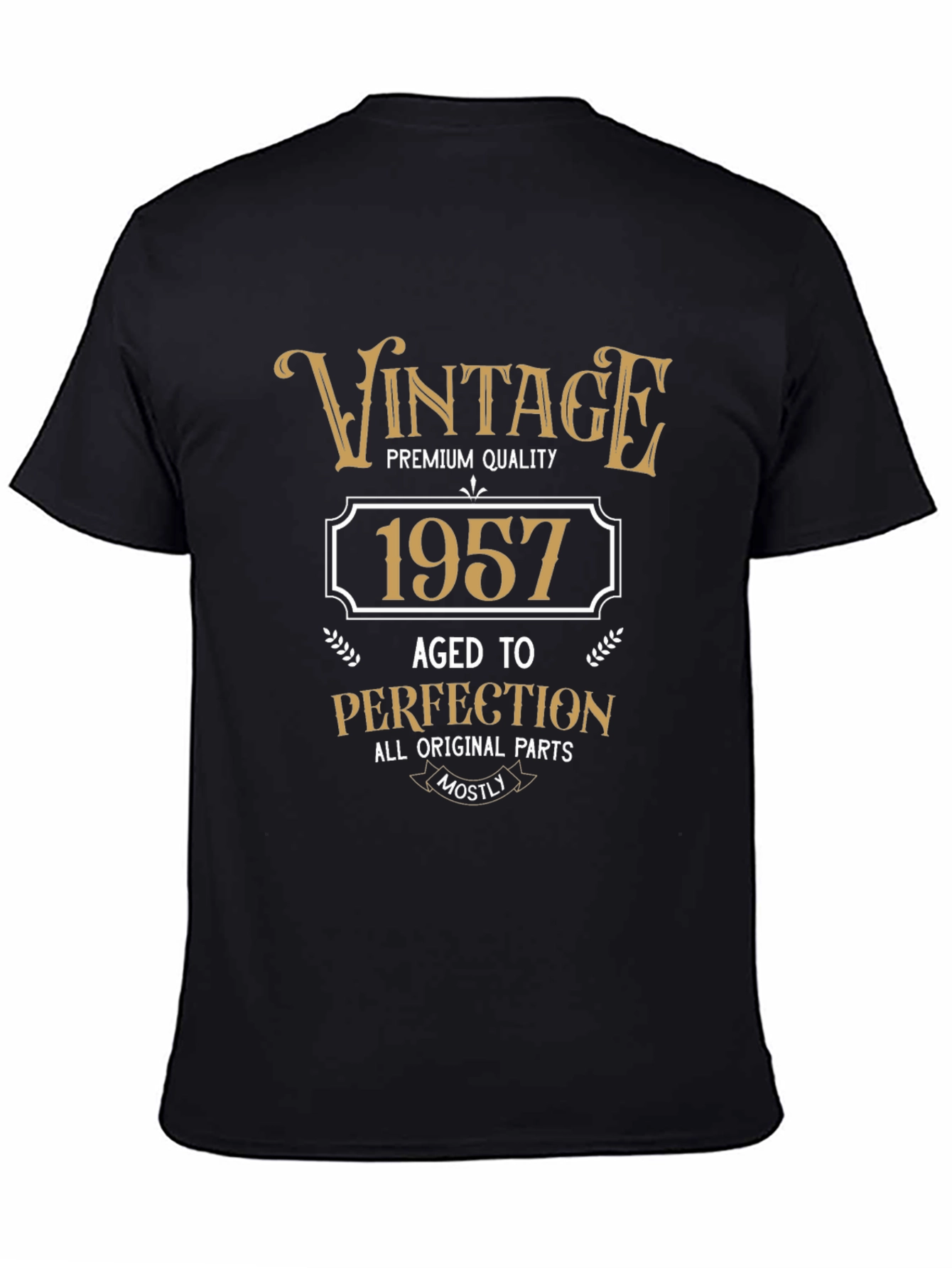 Vintage 1957 Aged to Perfection Black T-Shirt