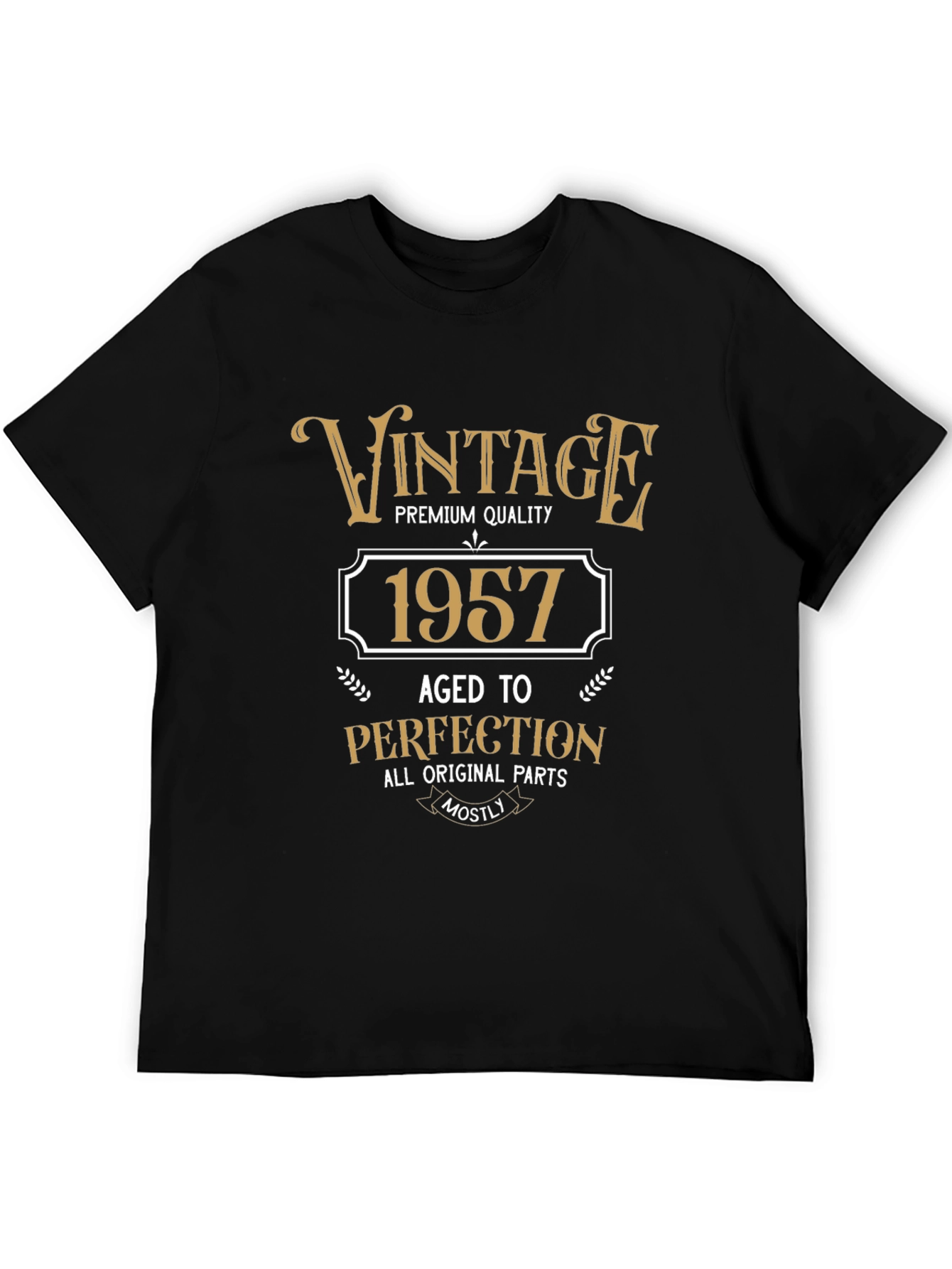Vintage 1957 Aged to Perfection Black T-Shirt
