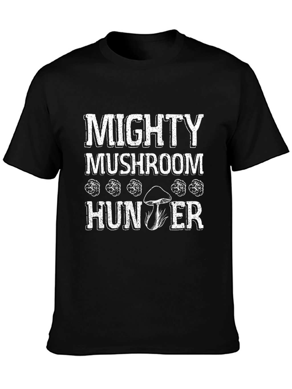 Mighty Mushroom Hunter Black T-Shirt
