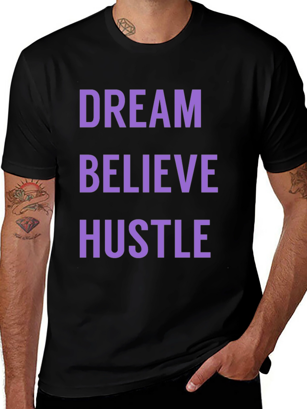 Dream Believe Hustle Graphic Tee