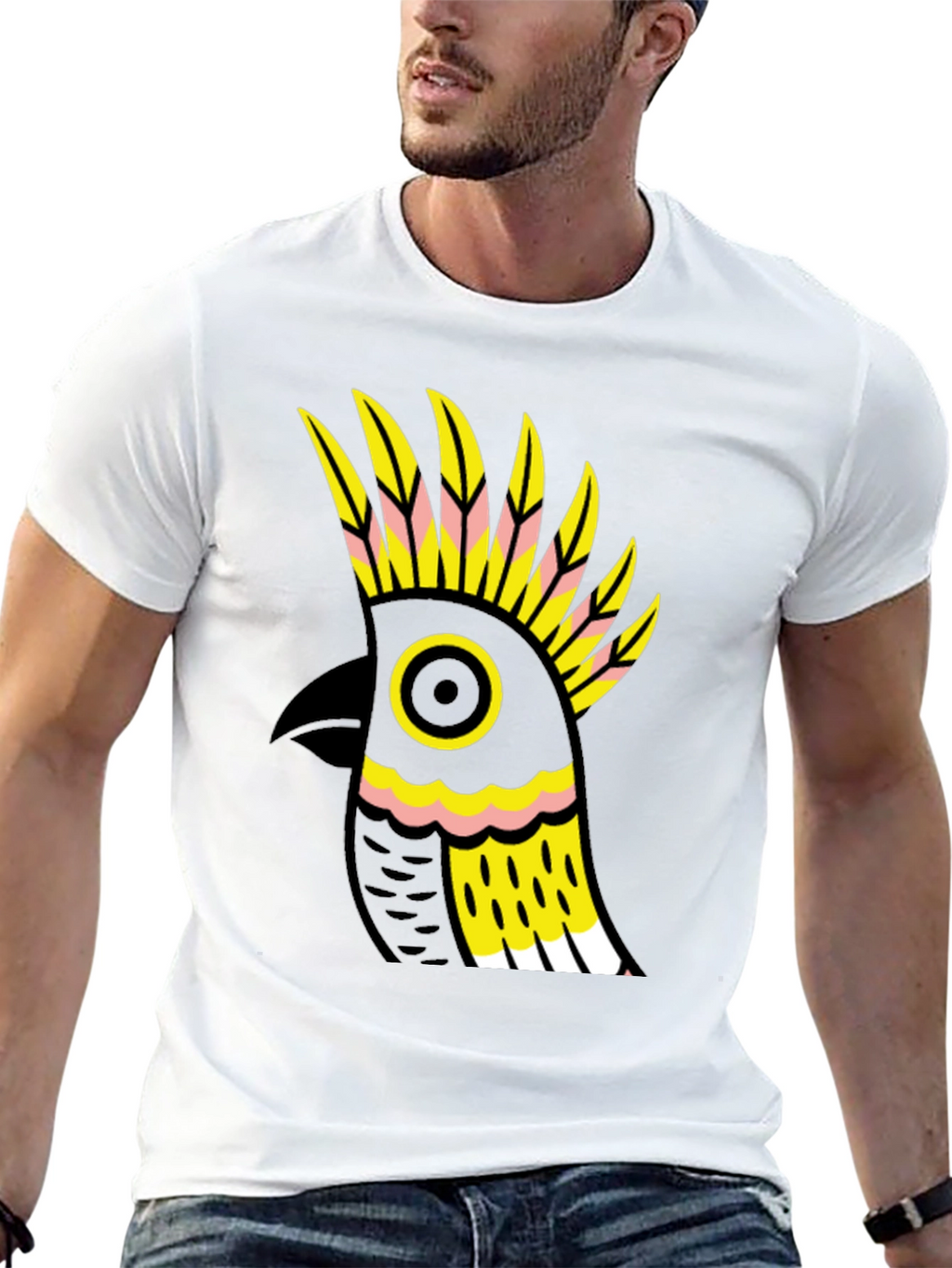 Cockatoo Graphic Tee - Bold Bird Design