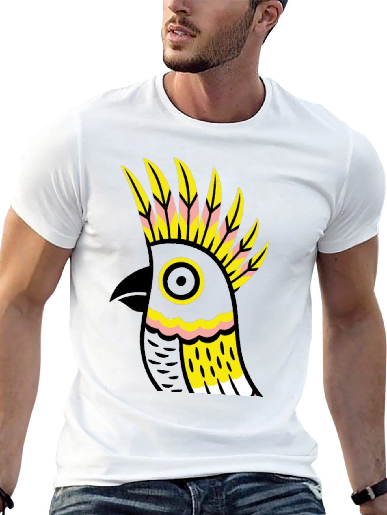 Cockatoo Graphic Tee - Bold Bird Design