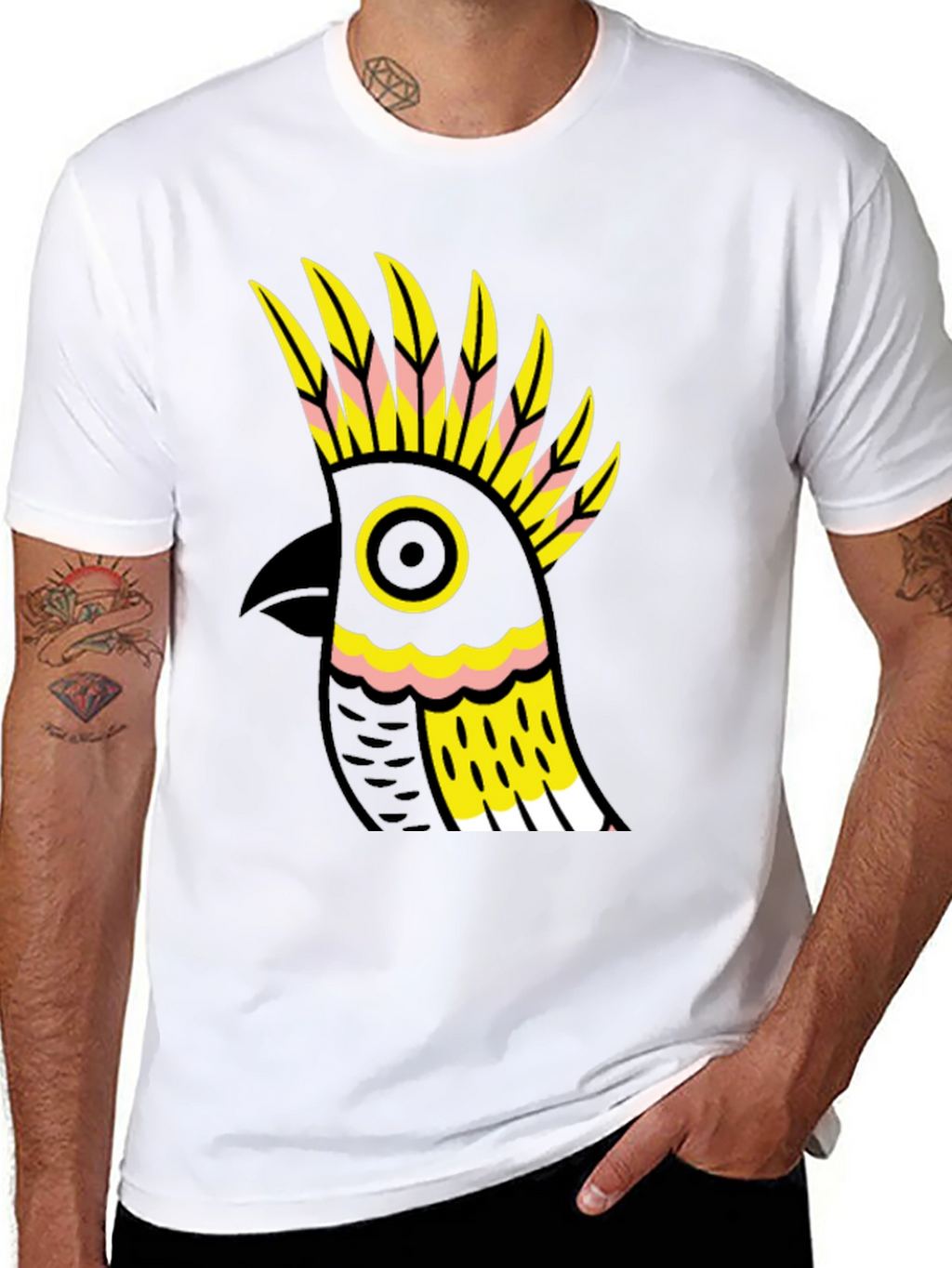 Cockatoo Graphic Tee - Bold Bird Design