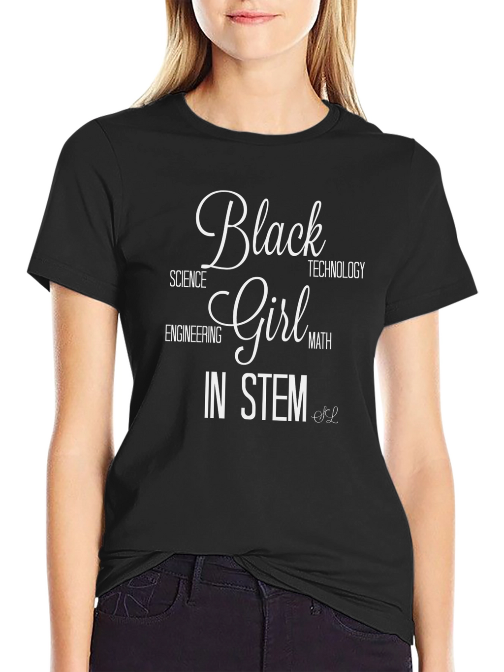 Black Girl in STEM T-Shirt