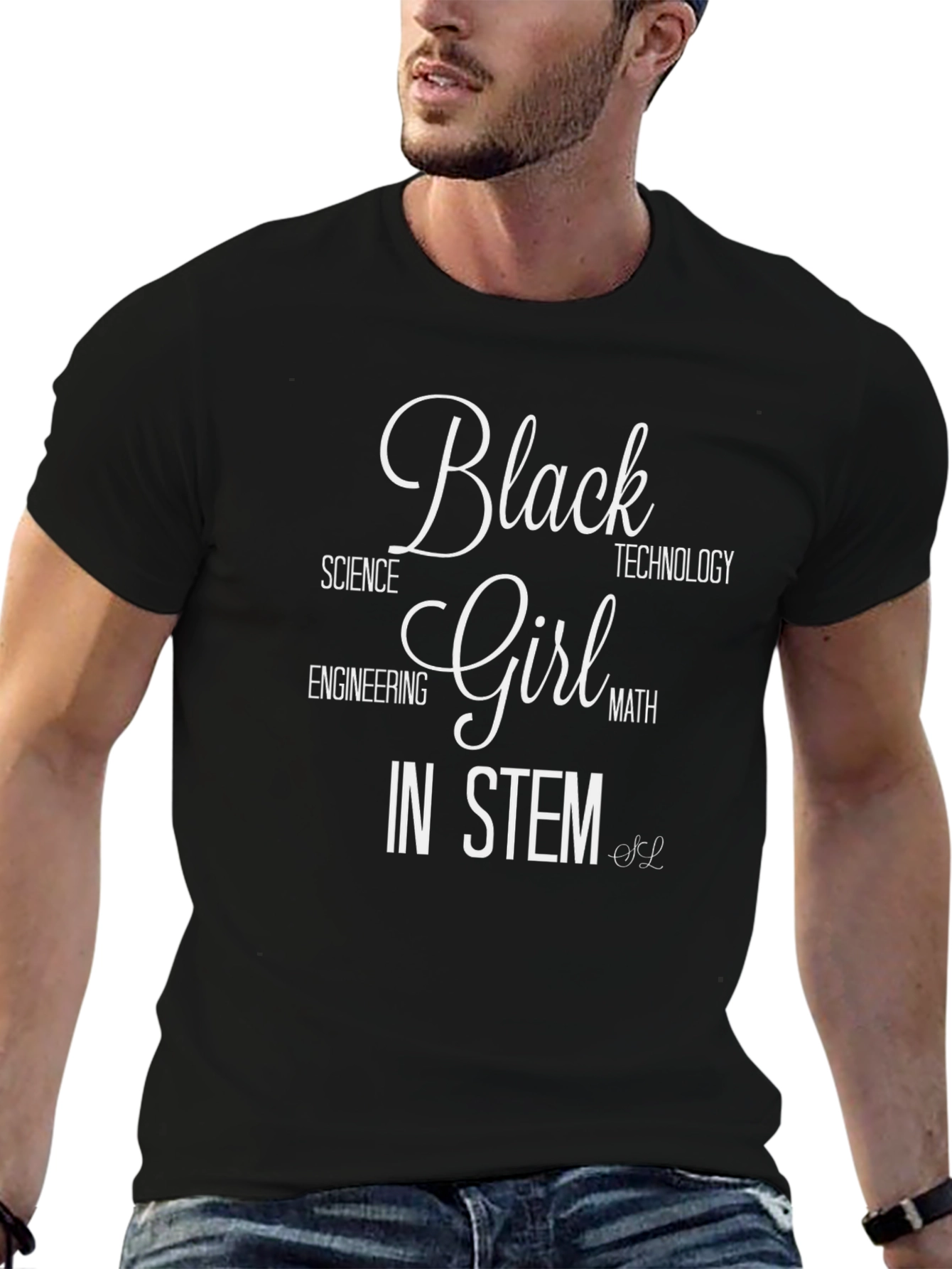 Black Girl in STEM T-Shirt