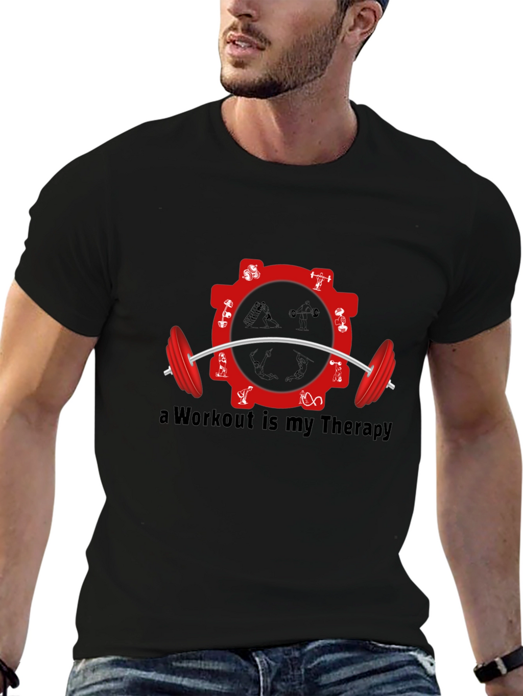 Workout Therapy Black T-Shirt