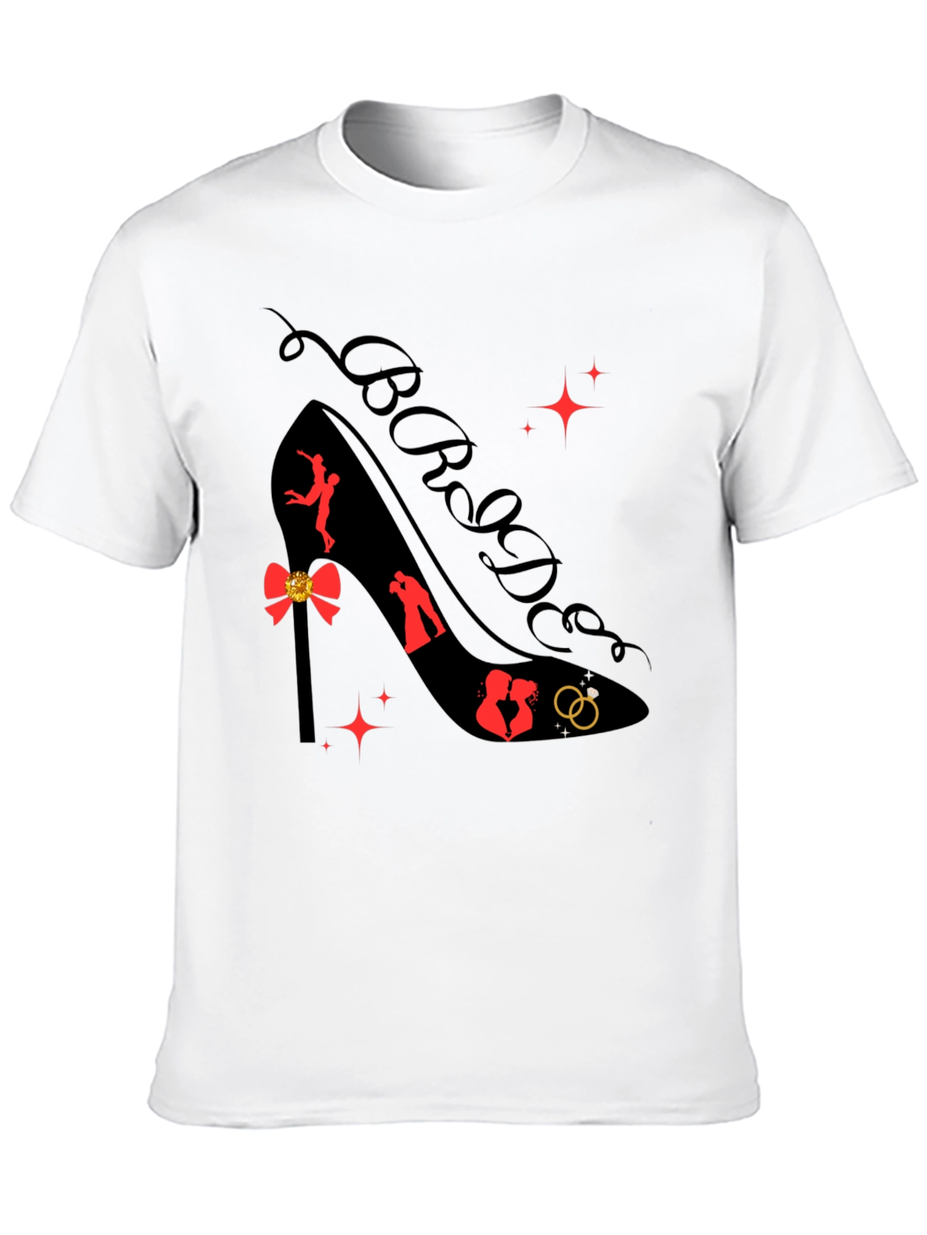 Bride High Heel Shoe Graphic Tee - Black