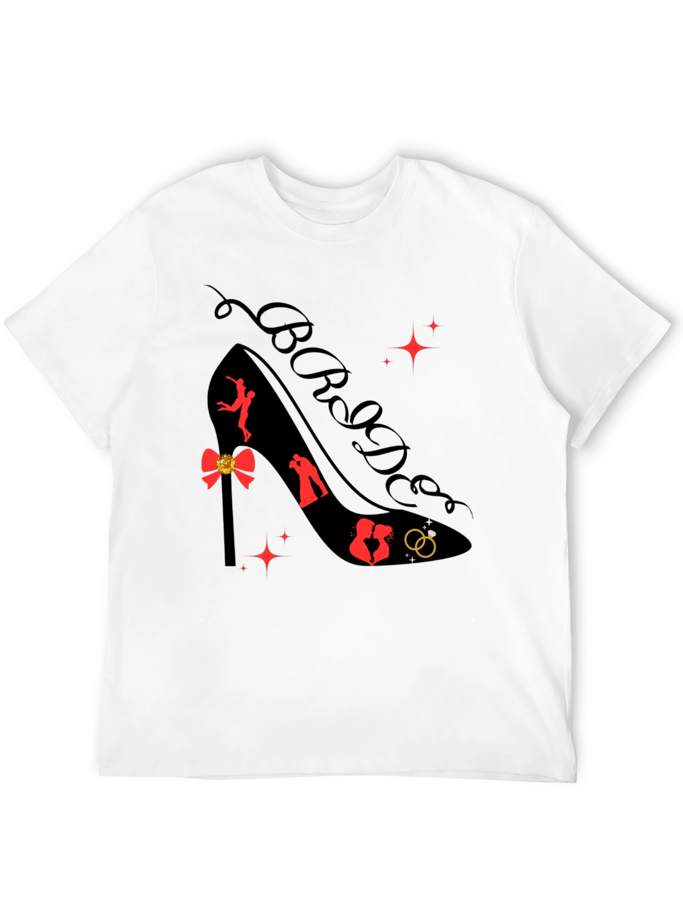 Bride High Heel Shoe Graphic Tee - Black