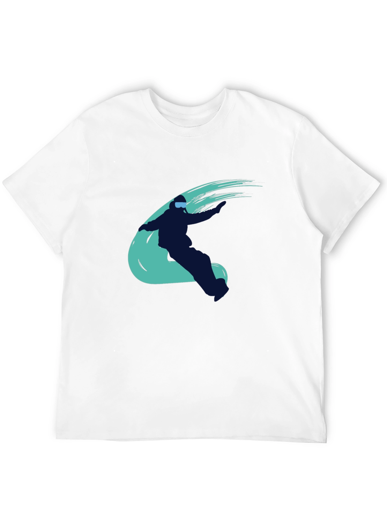 Cool Skier Graphic Tee - Black Cotton Casual T-Shirt