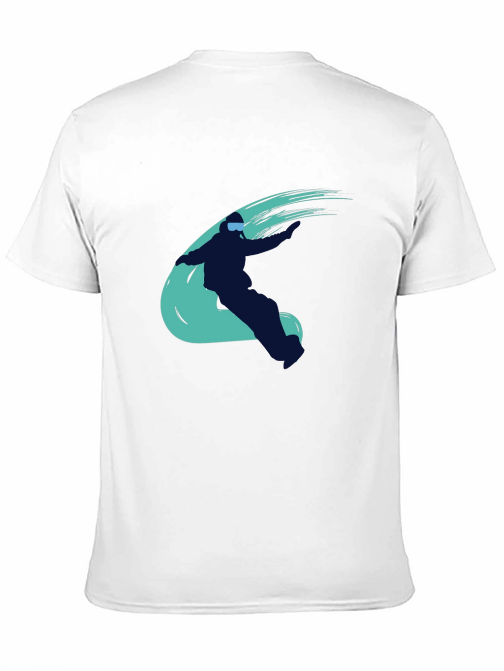 Cool Skier Graphic Tee - Black Cotton Casual T-Shirt
