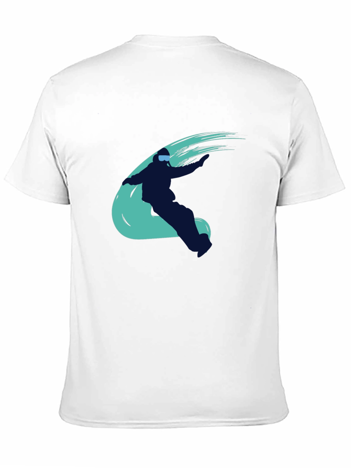 Cool Skier Graphic Tee - Black Cotton Casual T-Shirt