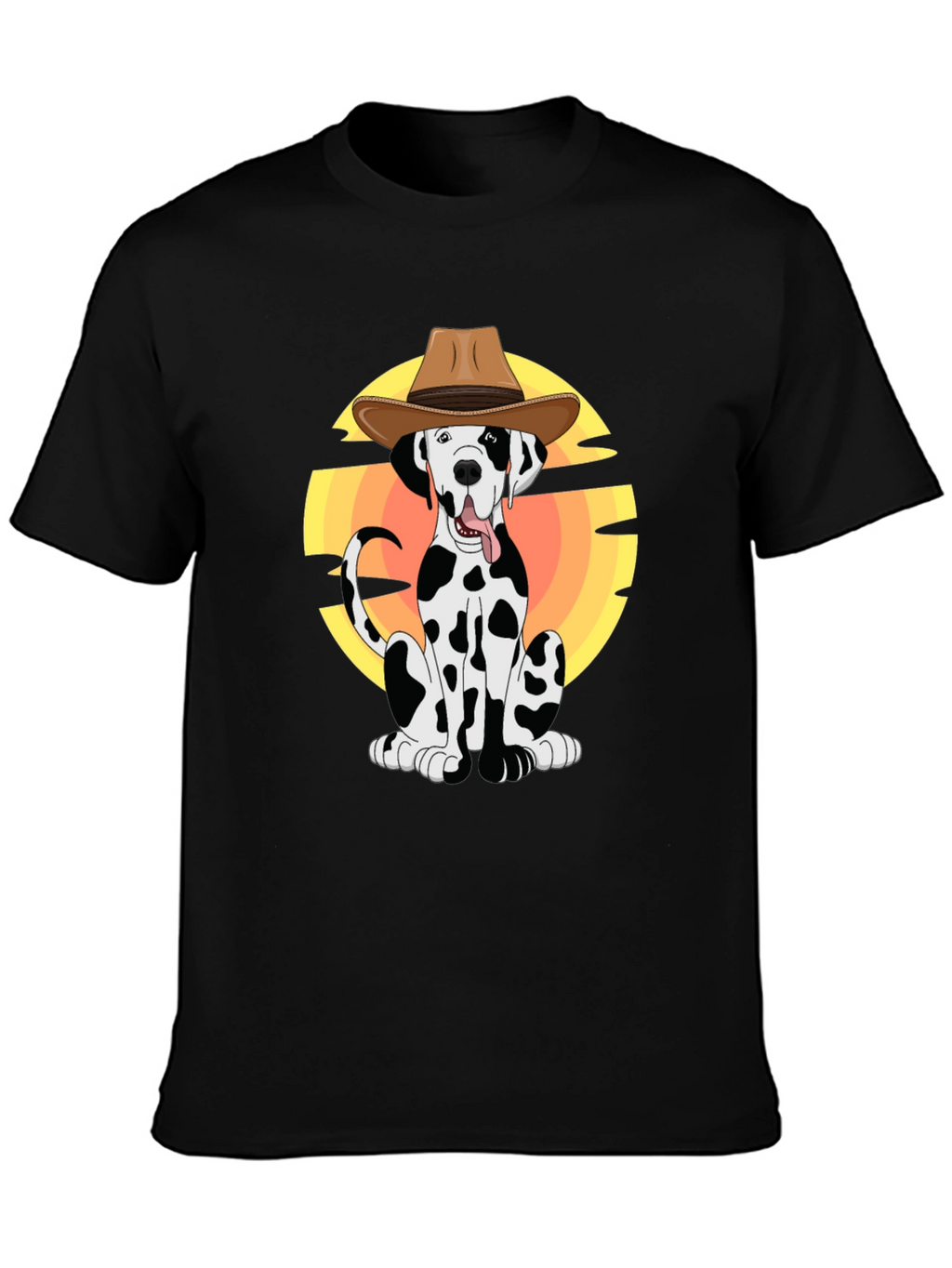 Dalmatian Dog Cowboy Graphic Tee