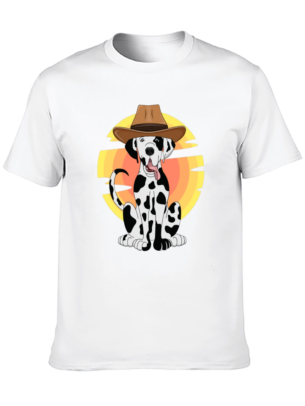 Dalmatian Dog Cowboy Graphic Tee