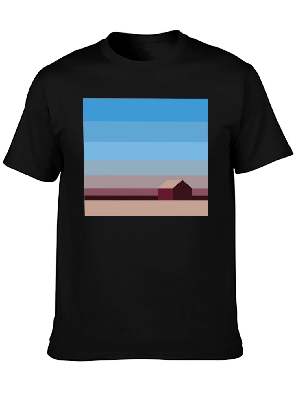Abstract Landscape Graphic Tee - Modern Art Shirt