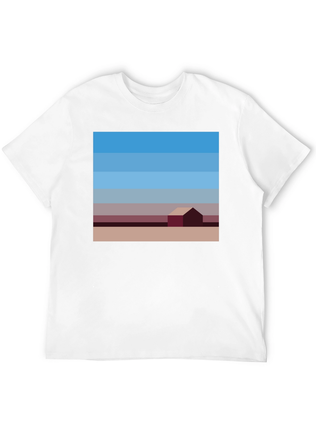 Abstract Landscape Graphic Tee - Modern Art Shirt