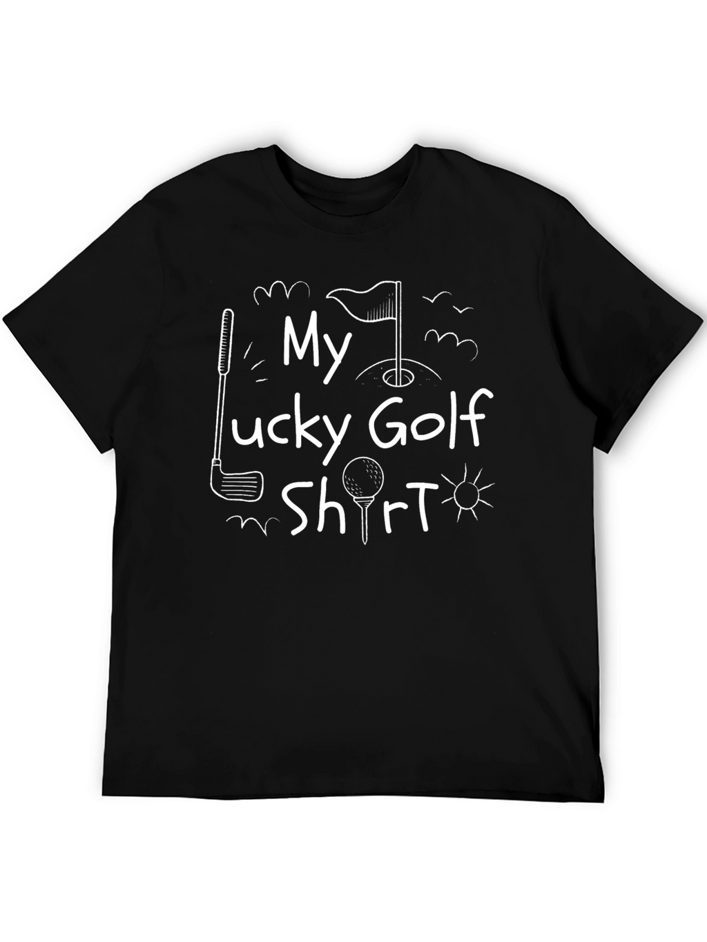 My Lucky Golf Shirt - Mens Black Tee