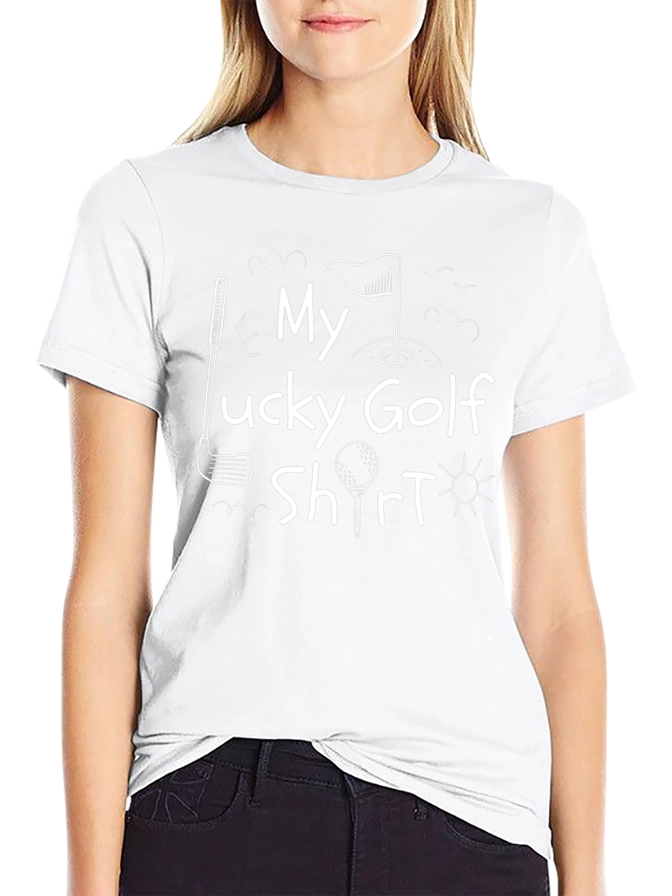 My Lucky Golf Shirt - Mens Black Tee