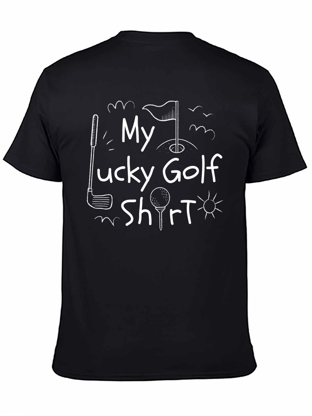 My Lucky Golf Shirt - Mens Black Tee