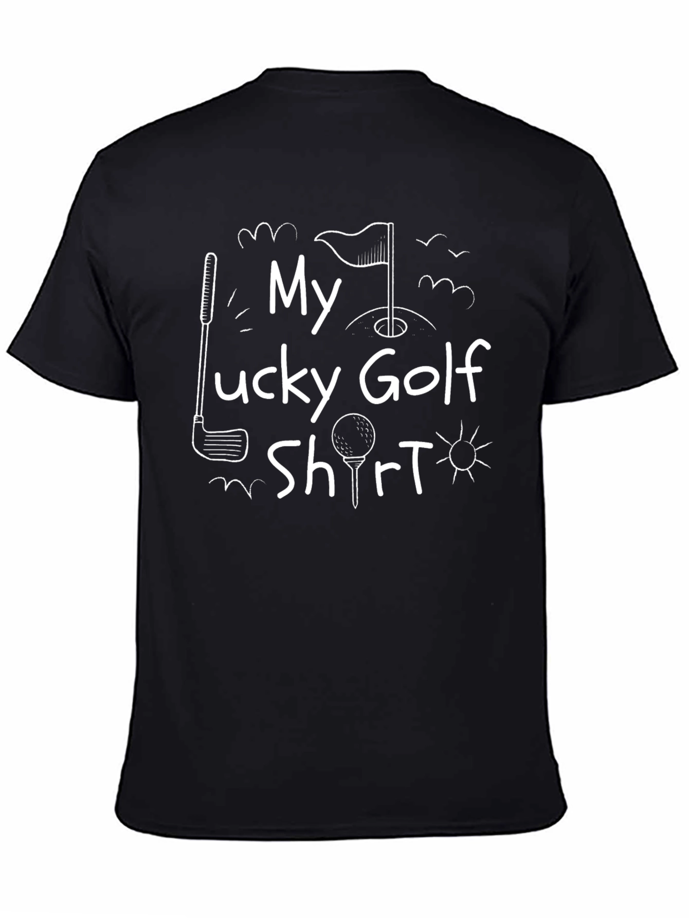 My Lucky Golf Shirt - Mens Black Tee