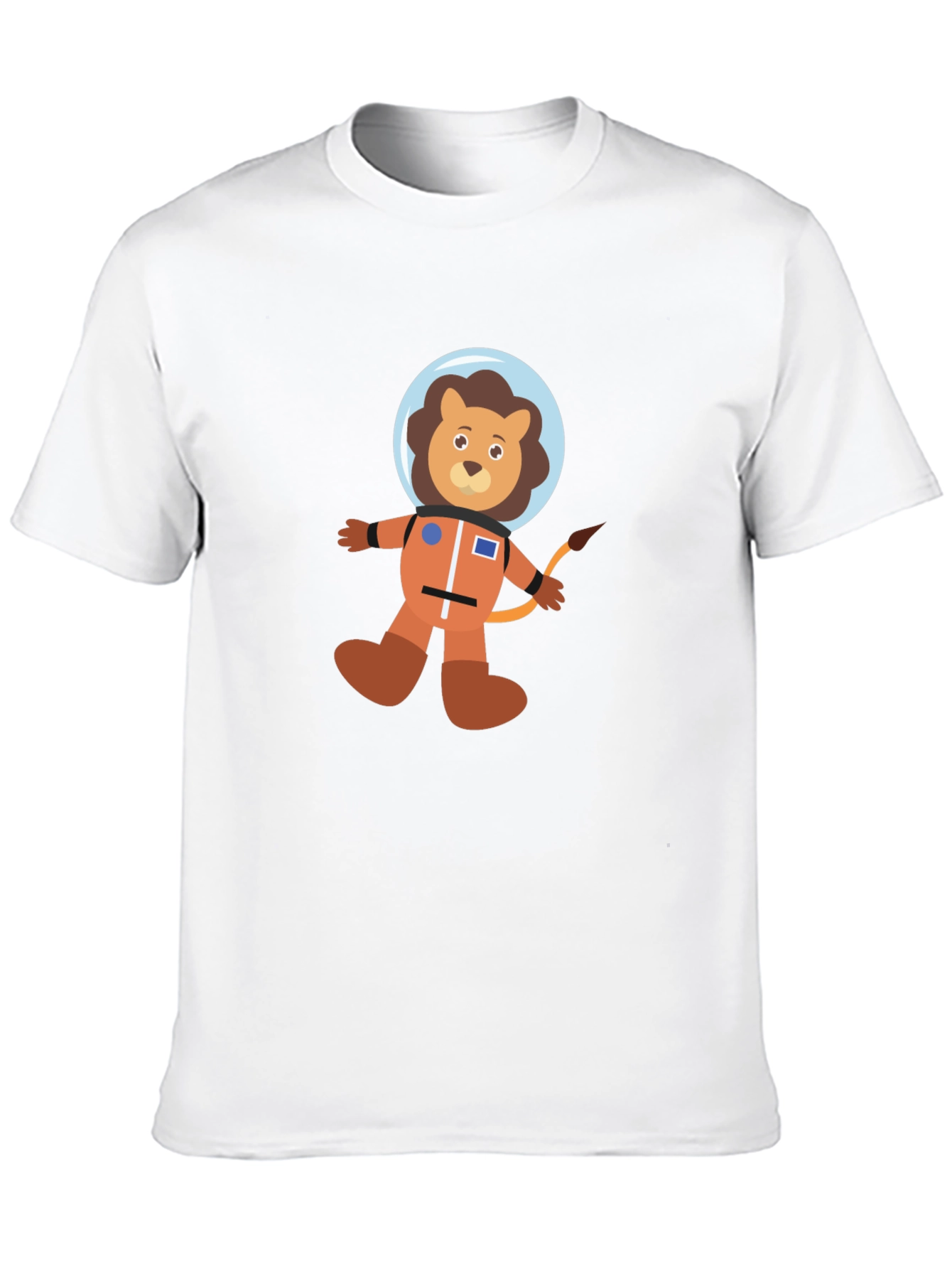 Astronaut Lion Black T-Shirt