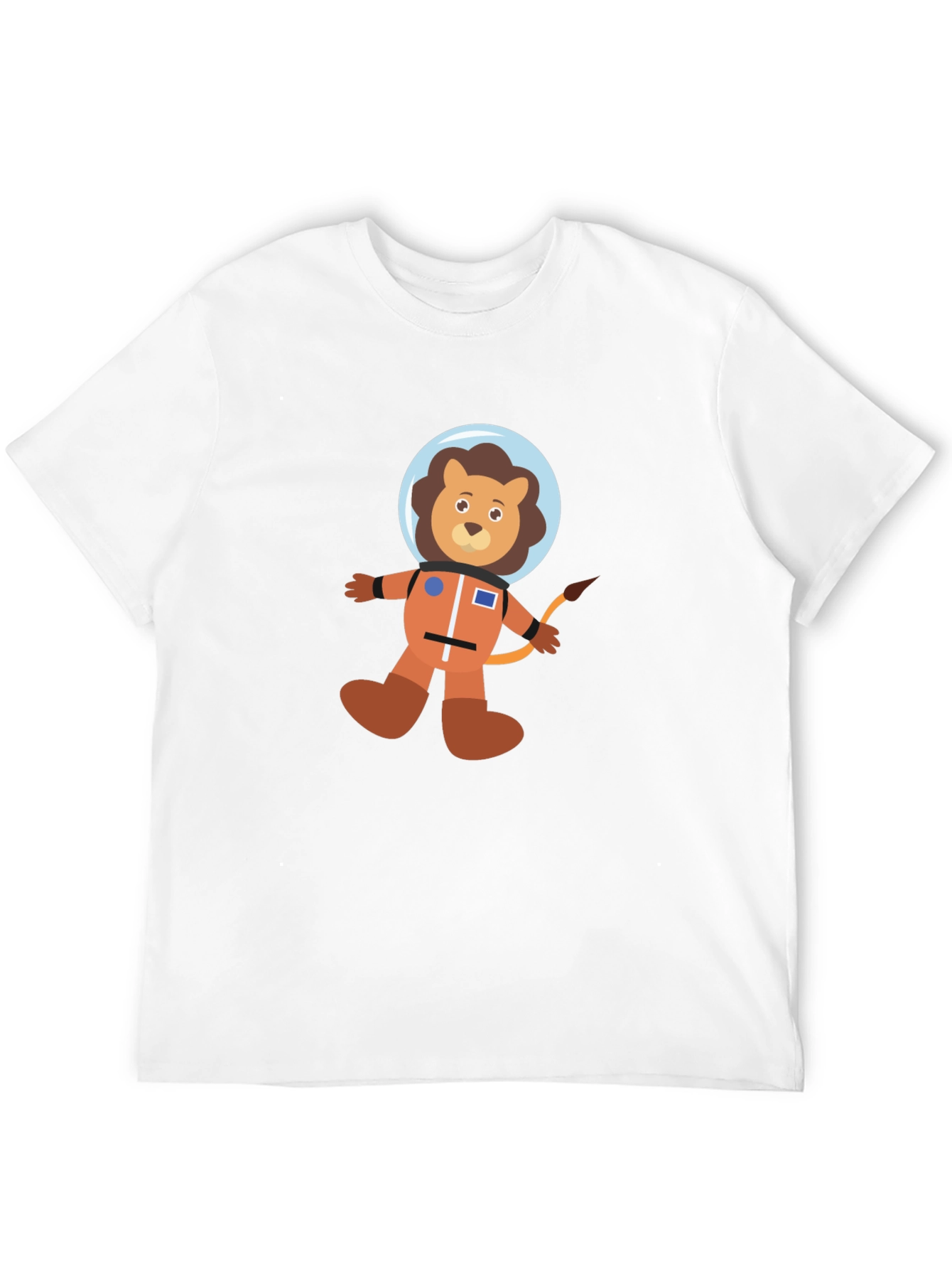 Astronaut Lion Black T-Shirt