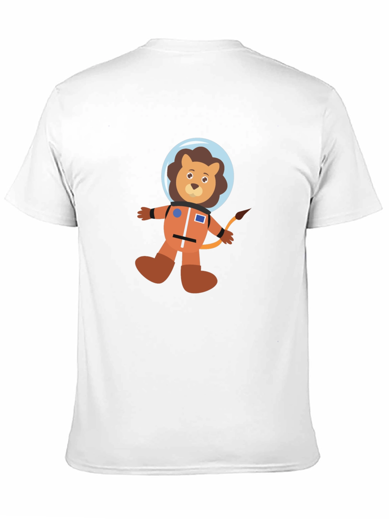 Astronaut Lion Black T-Shirt