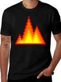 Pixel Fire Graphic Tee - Retro Gaming Vibes
