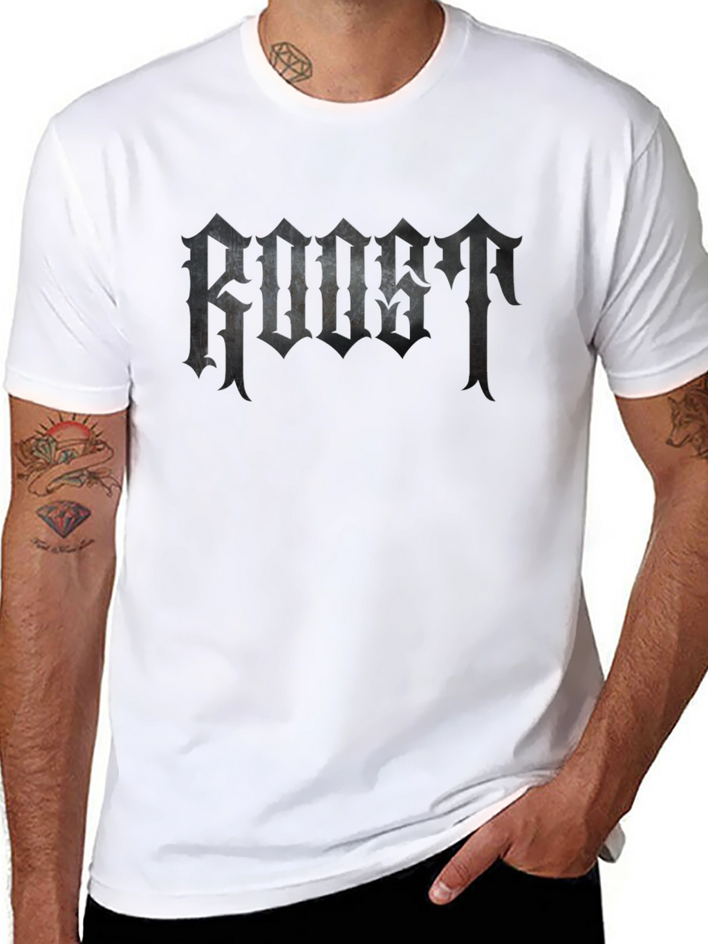 Roost Gothic Black T-Shirt - Bold Statement Piece