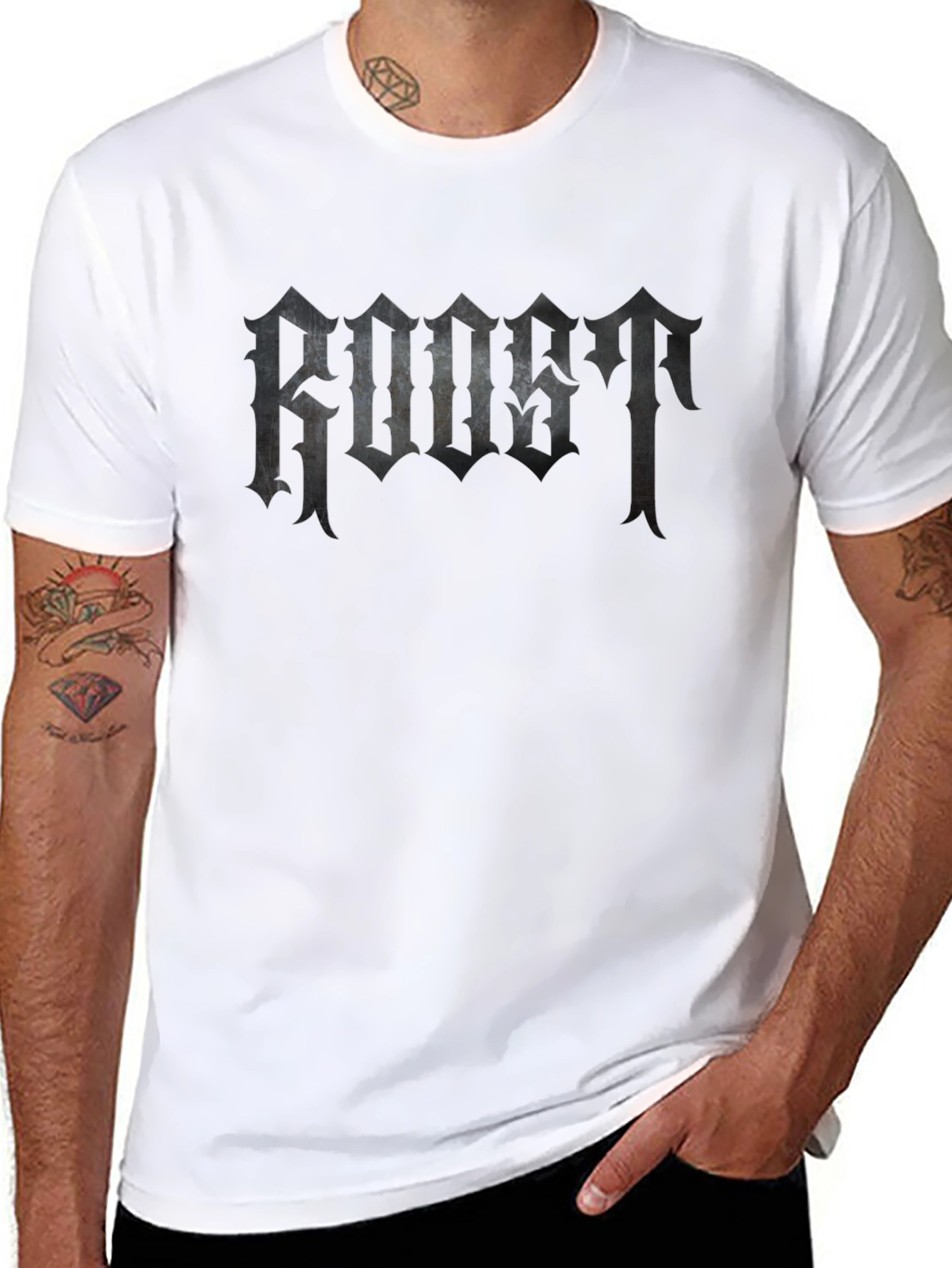 Roost Gothic Black T-Shirt - Bold Statement Piece