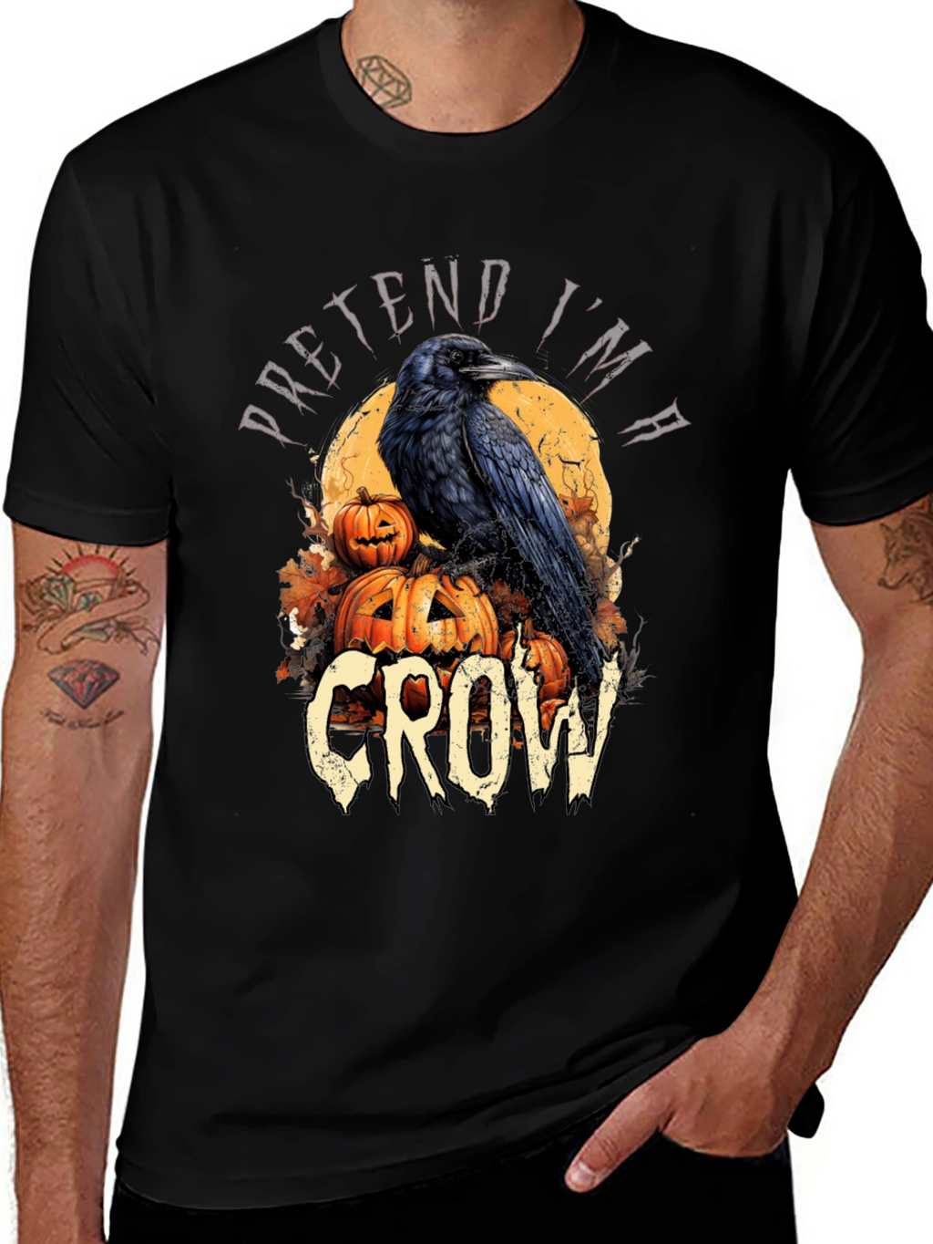 Halloween Crow T-Shirt Pretend Im A Crow