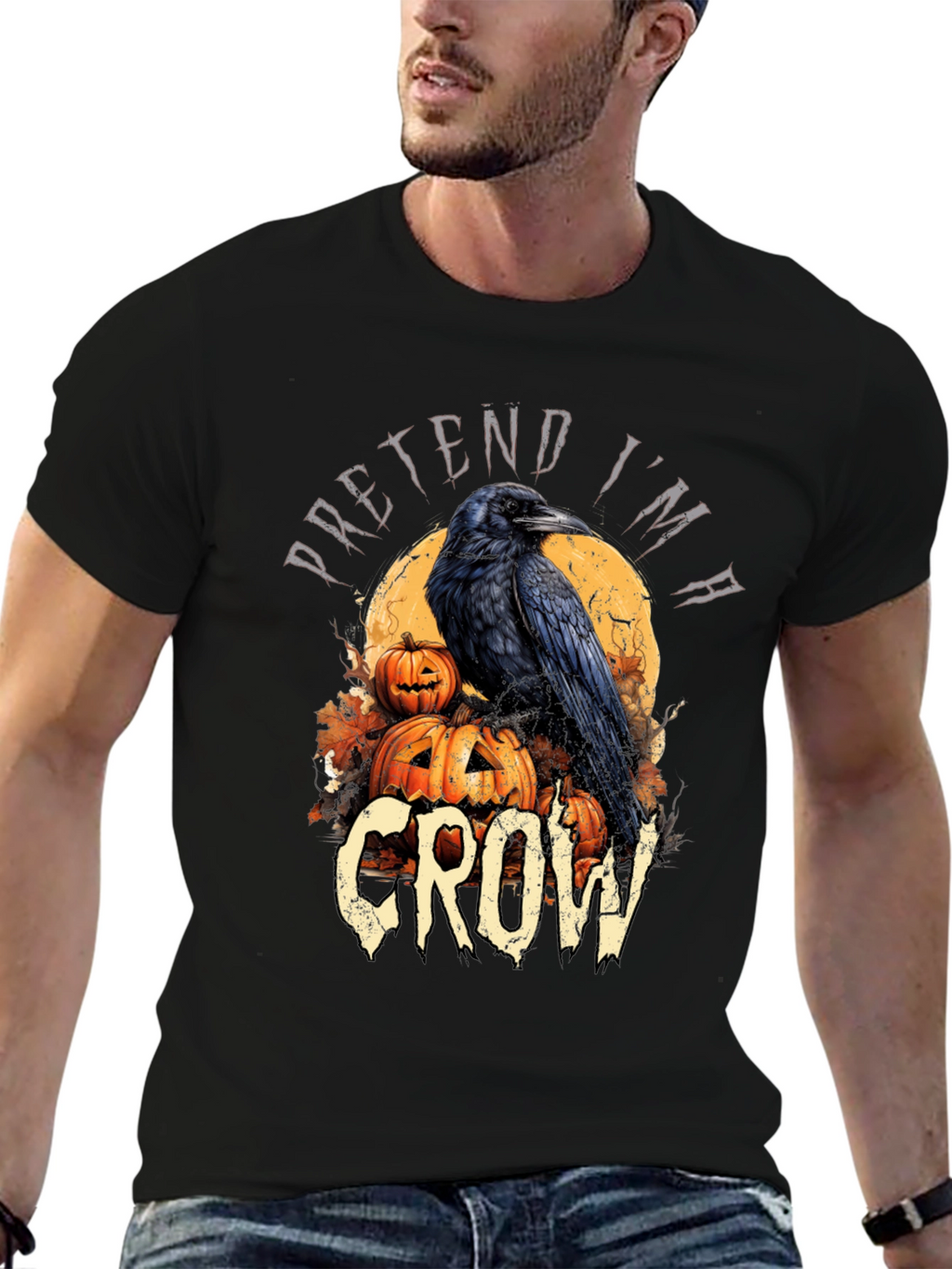 Halloween Crow T-Shirt Pretend Im A Crow