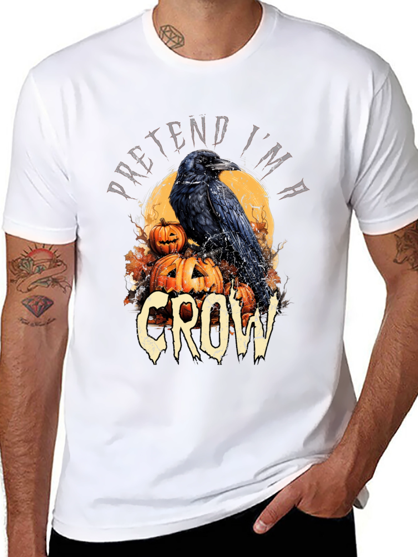 Halloween Crow T-Shirt Pretend Im A Crow