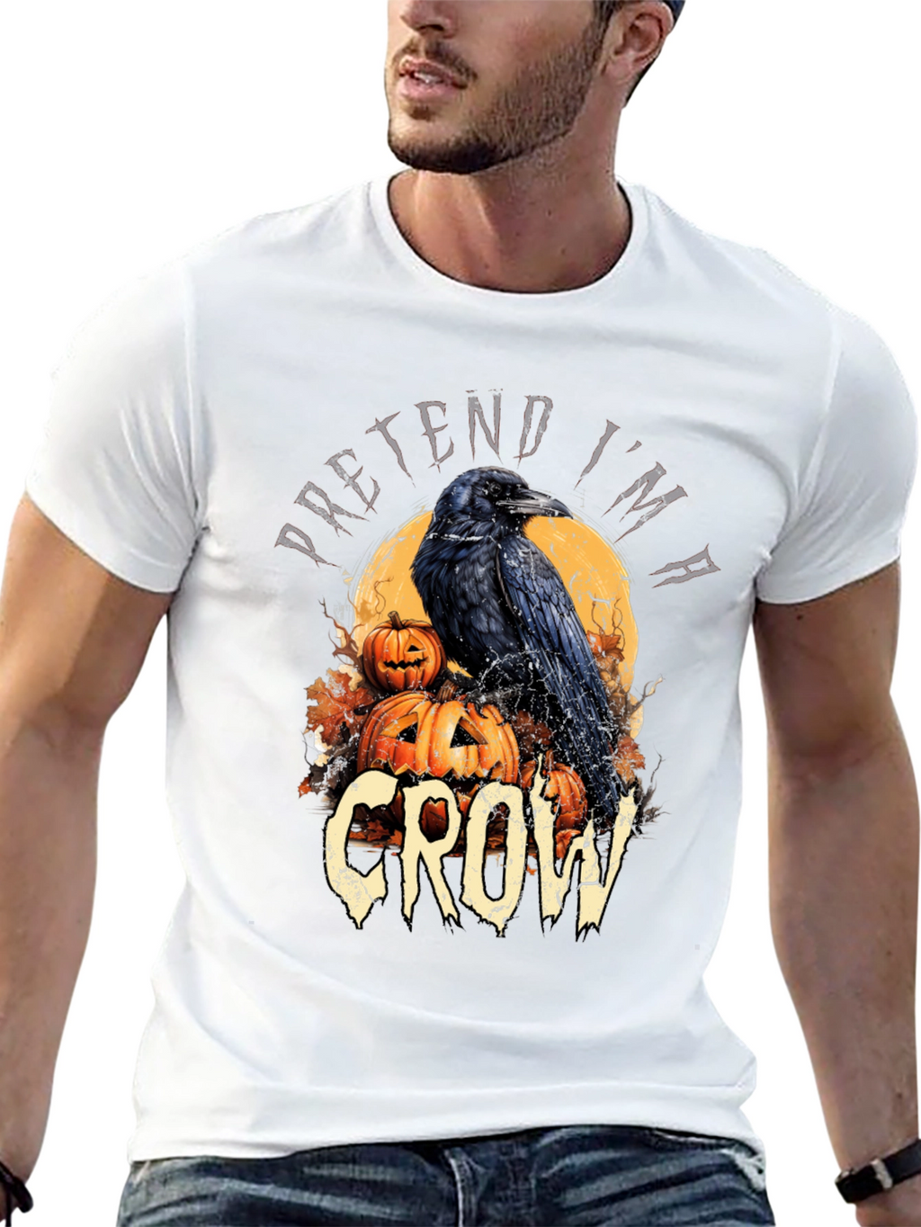 Halloween Crow T-Shirt Pretend Im A Crow