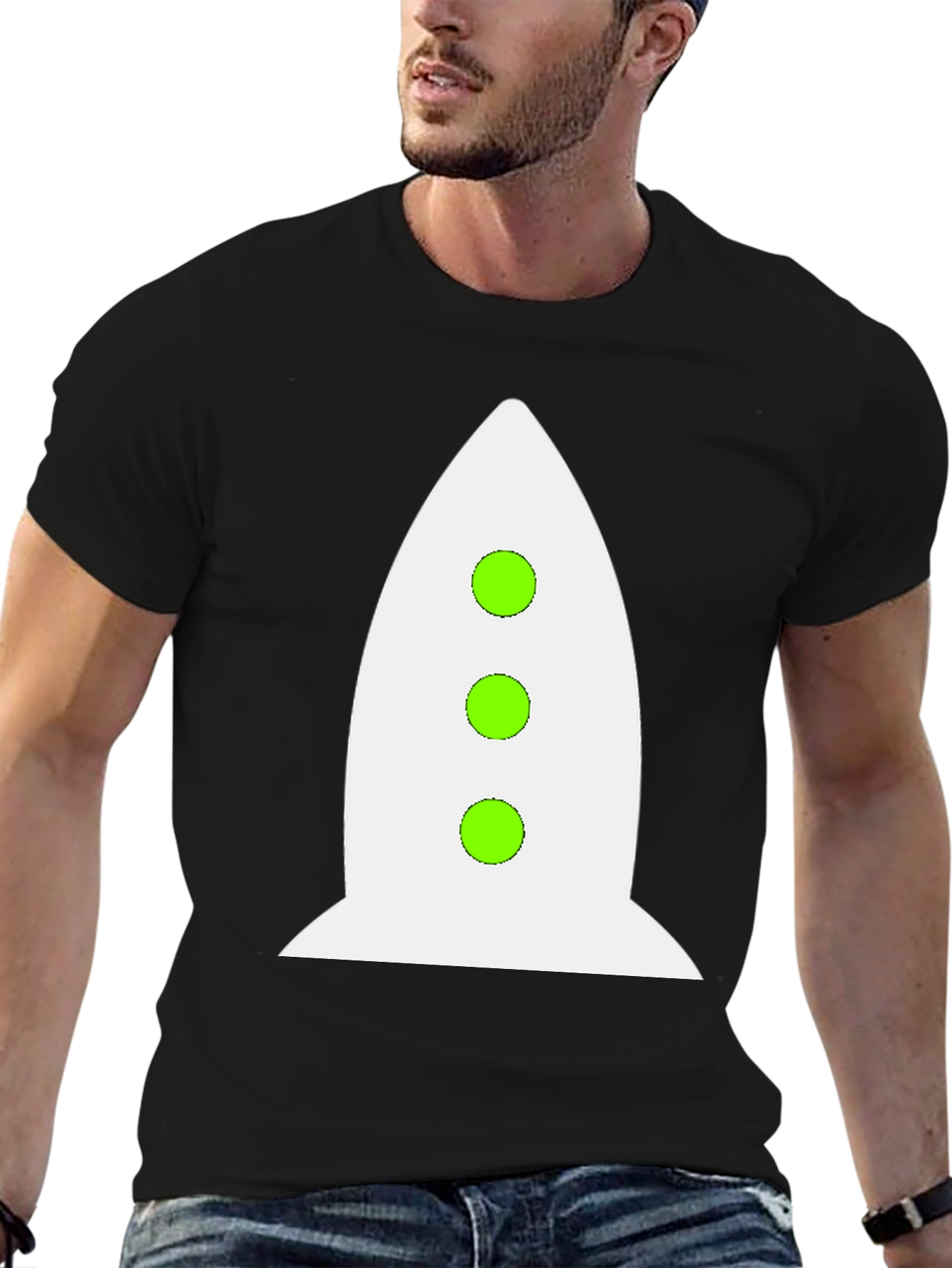 Rocket Graphic Black T-Shirt