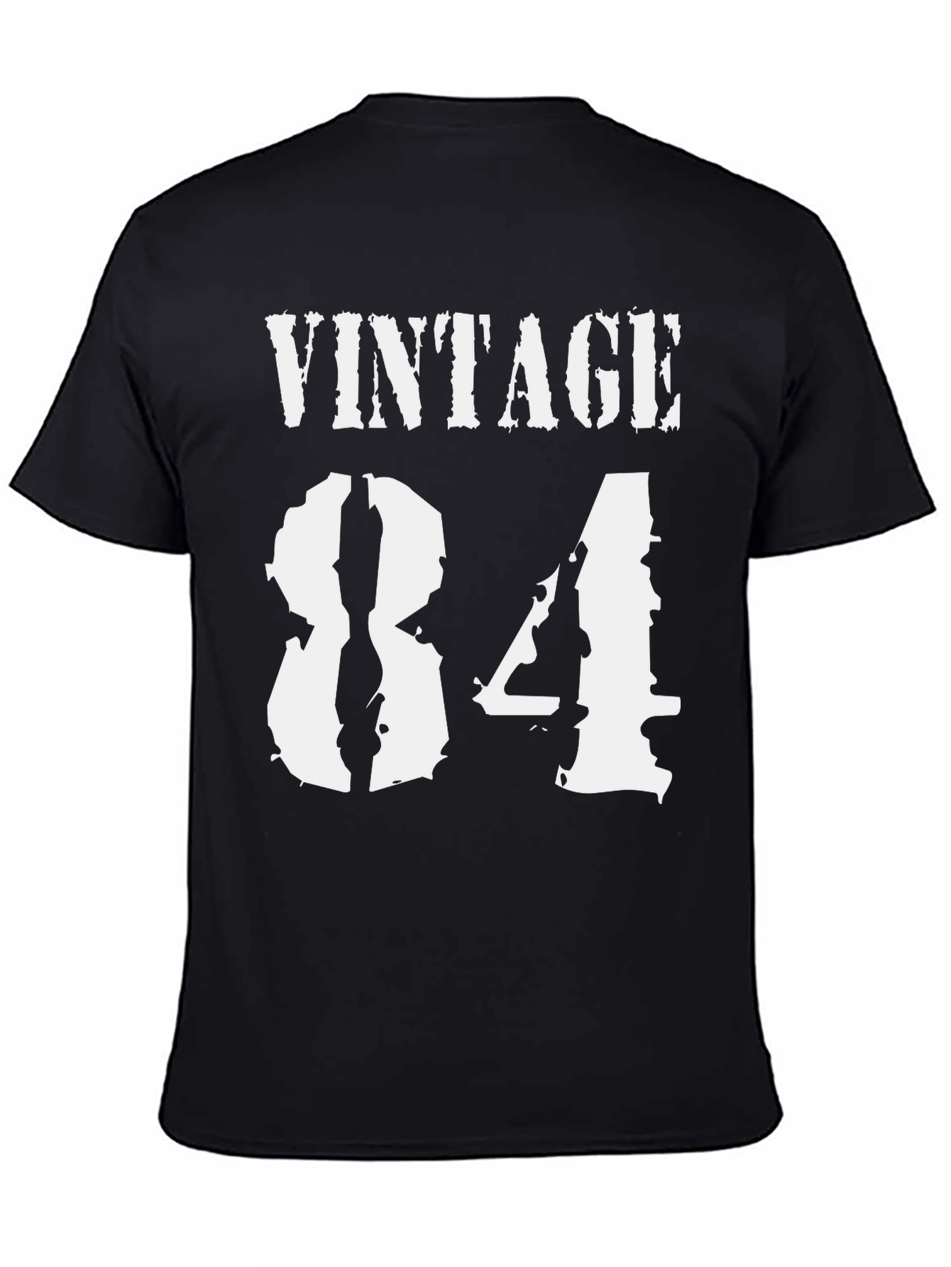 Vintage 84 T-Shirt Black Cotton