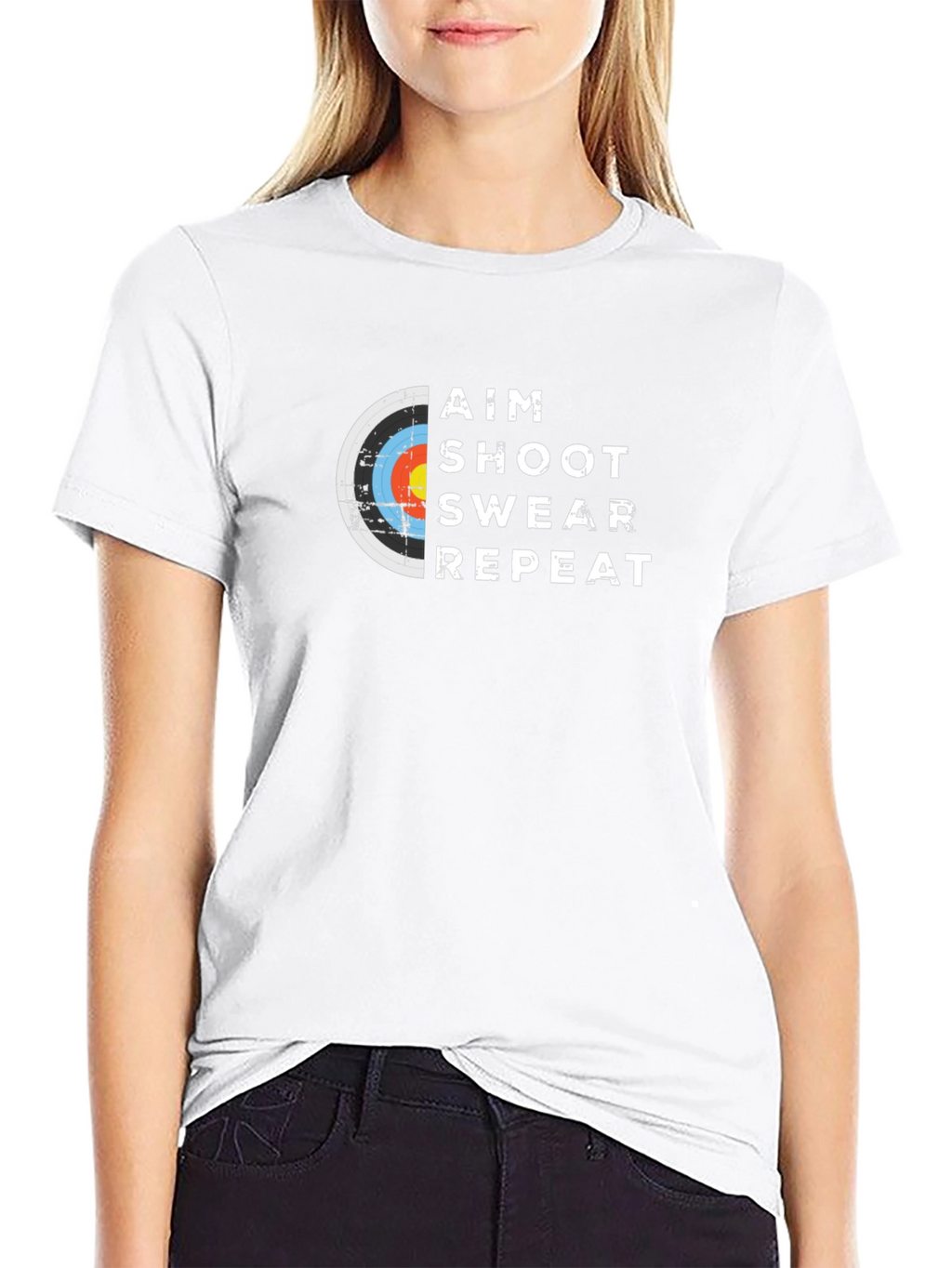Aim Shoot Swear Repeat Archery T-Shirt