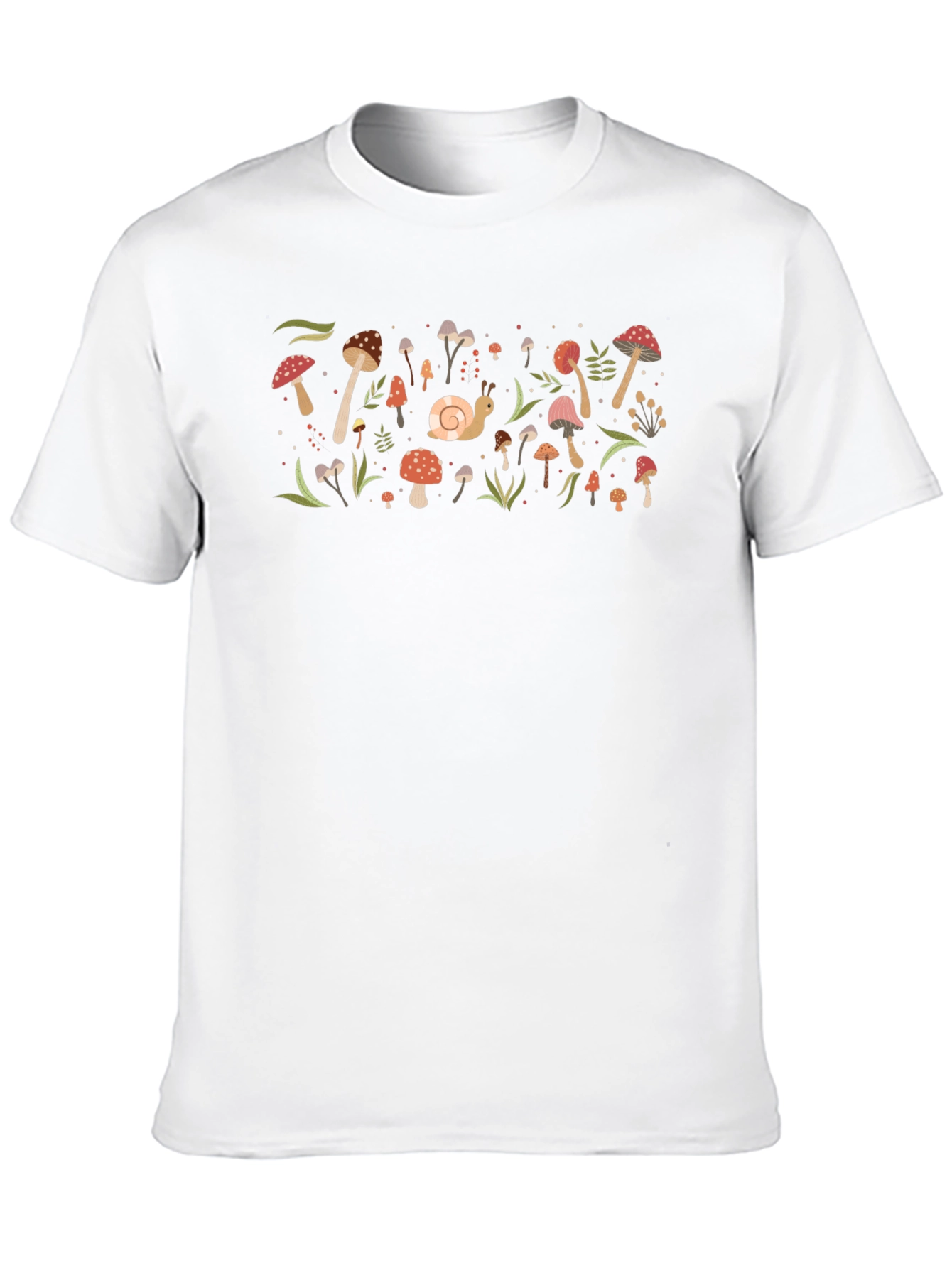 Mushroom & Snail Graphic Tee - Black