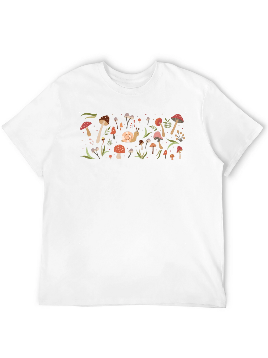 Mushroom & Snail Graphic Tee - Black