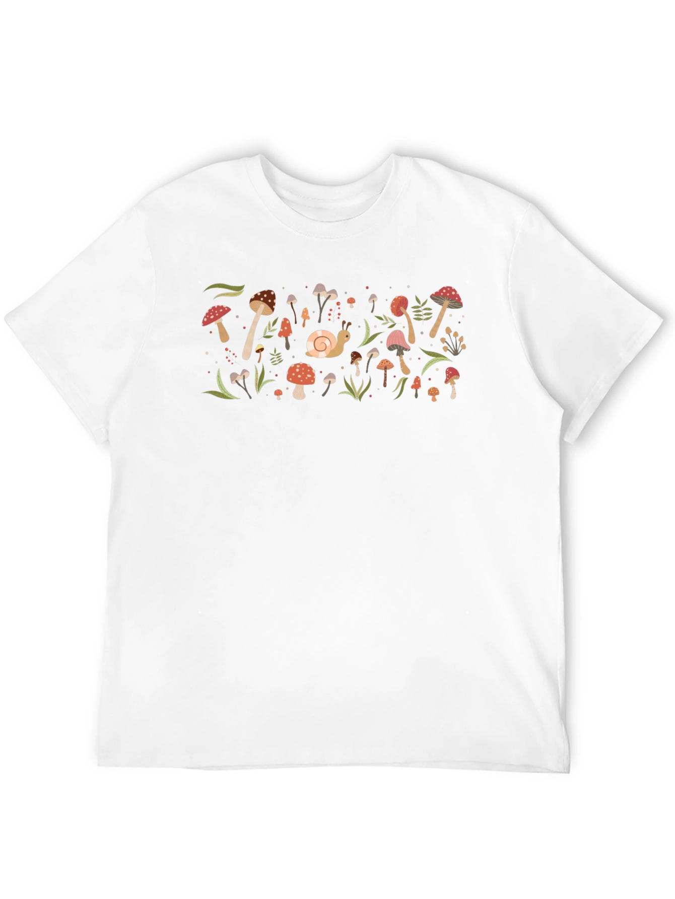 Mushroom & Snail Graphic Tee - Black