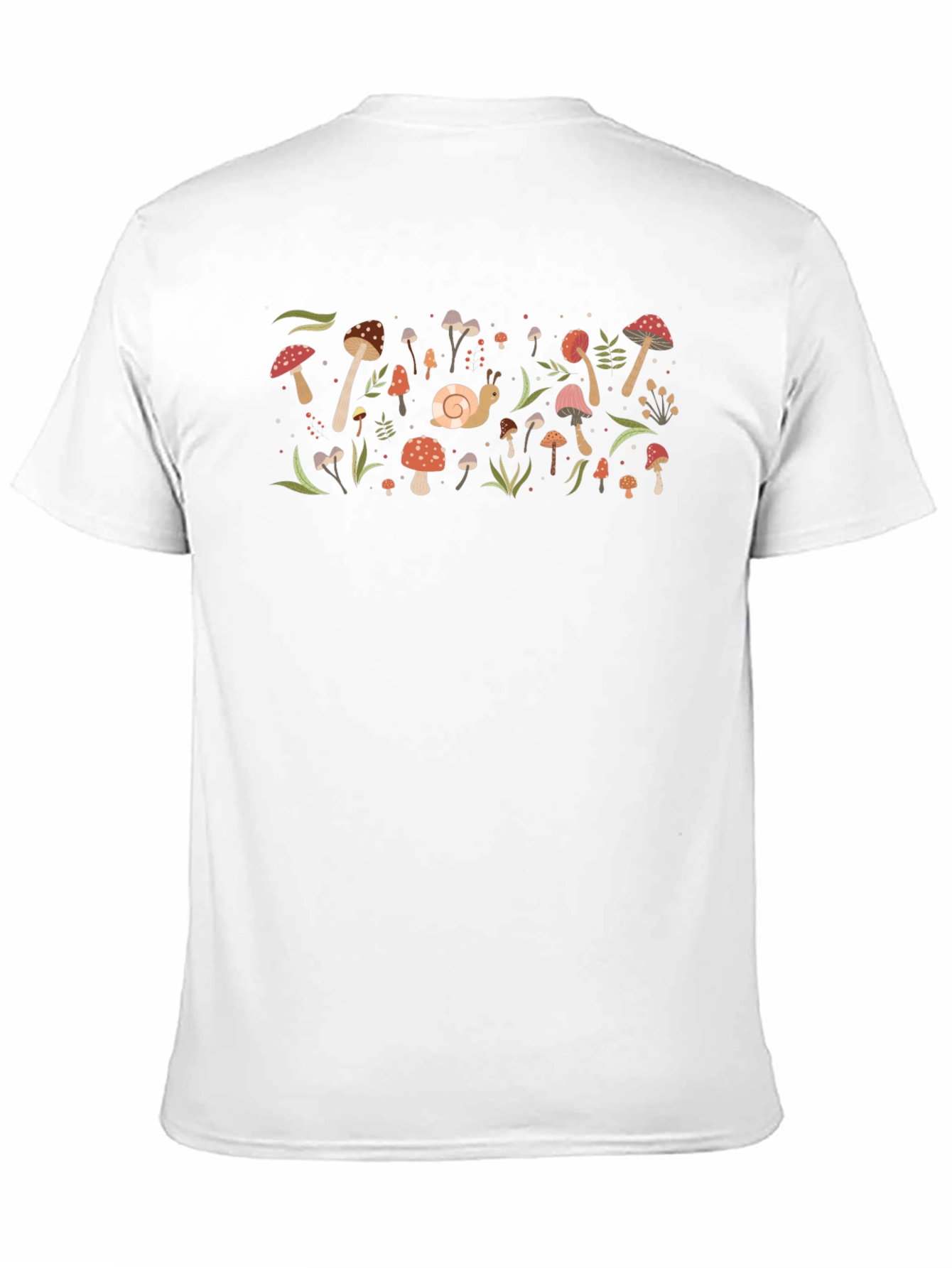 Mushroom & Snail Graphic Tee - Black