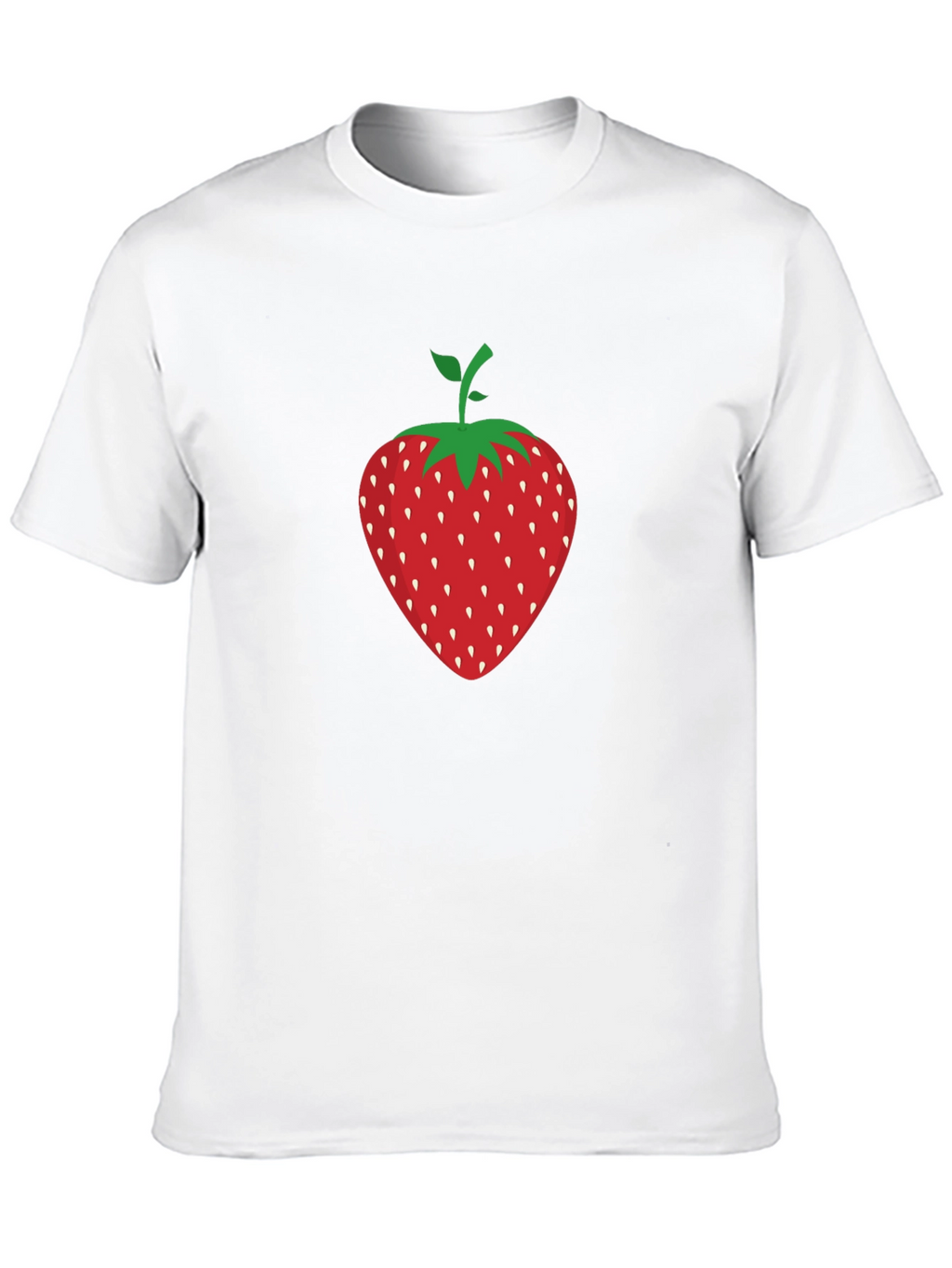 Strawberry Graphic Print Black T-Shirt