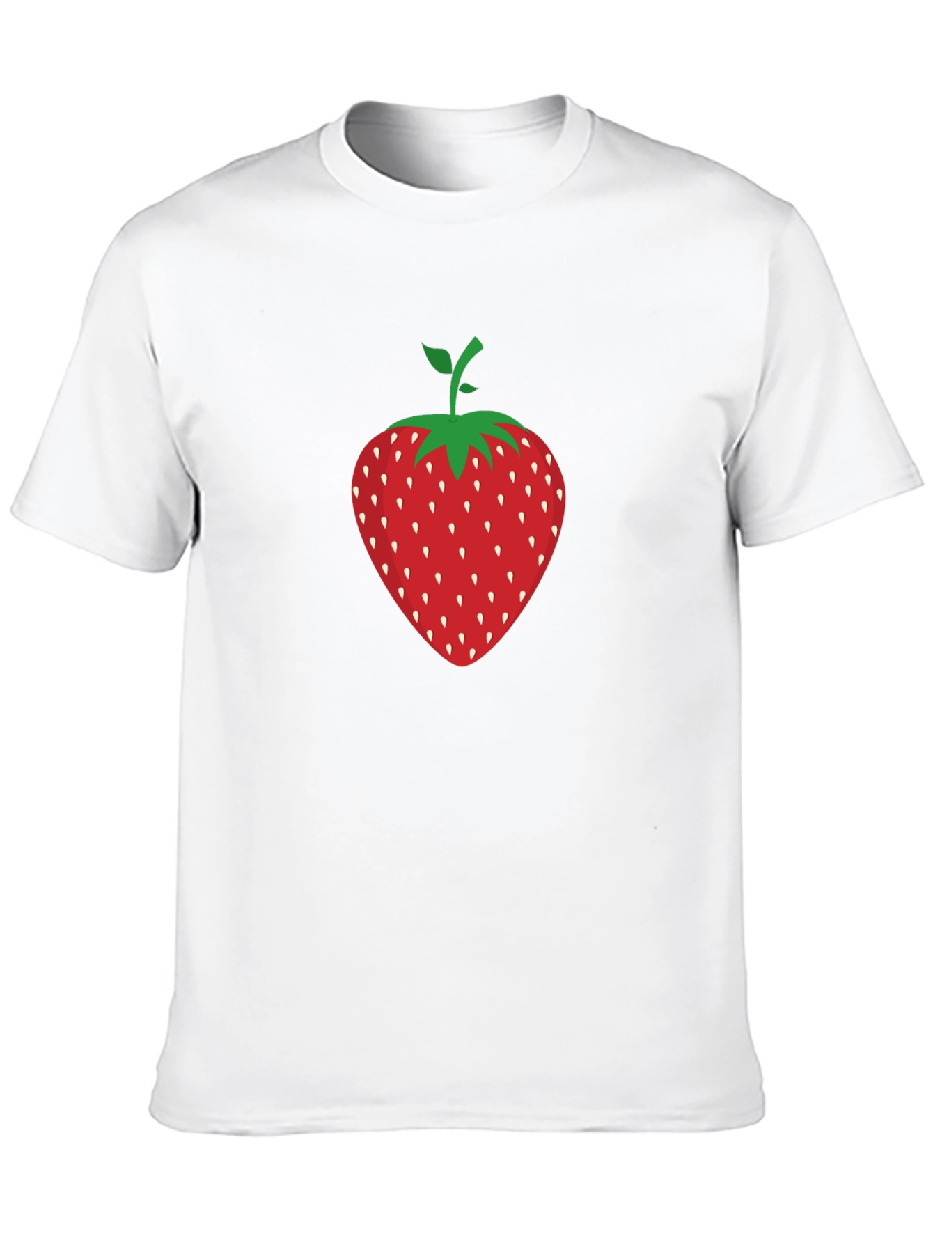 Strawberry Graphic Print Black T-Shirt