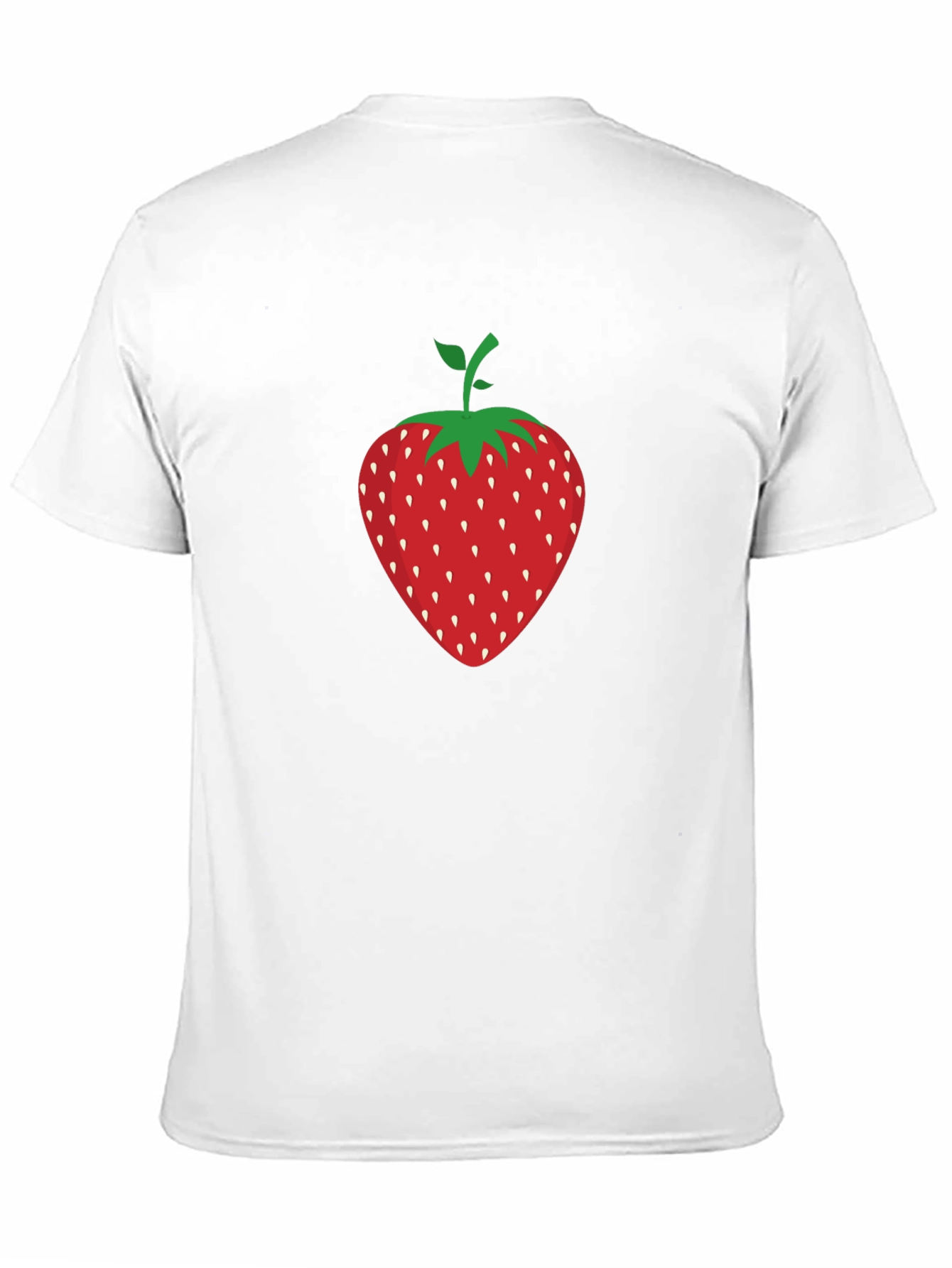 Strawberry Graphic Print Black T-Shirt